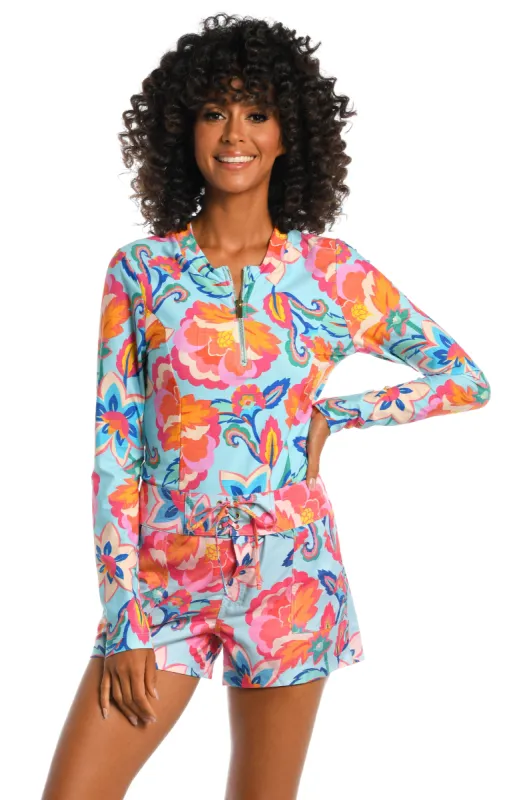 Breezy Beauty Half Zip Rashguard sold by La Blanca