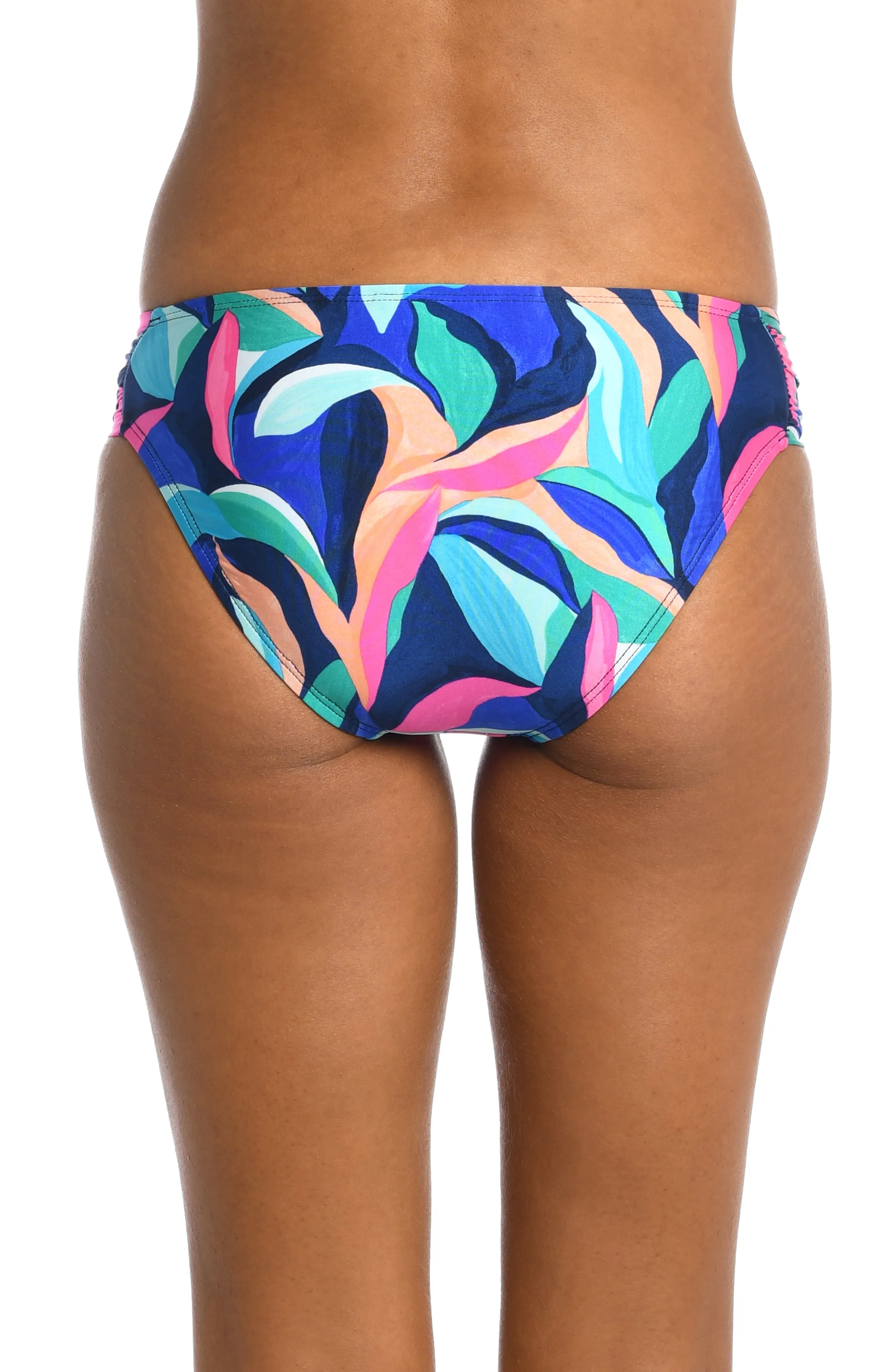 Painted Leaves Side Shirred Hipster Bottom (Final Sale) sold by La Blanca product image thumbnail 4