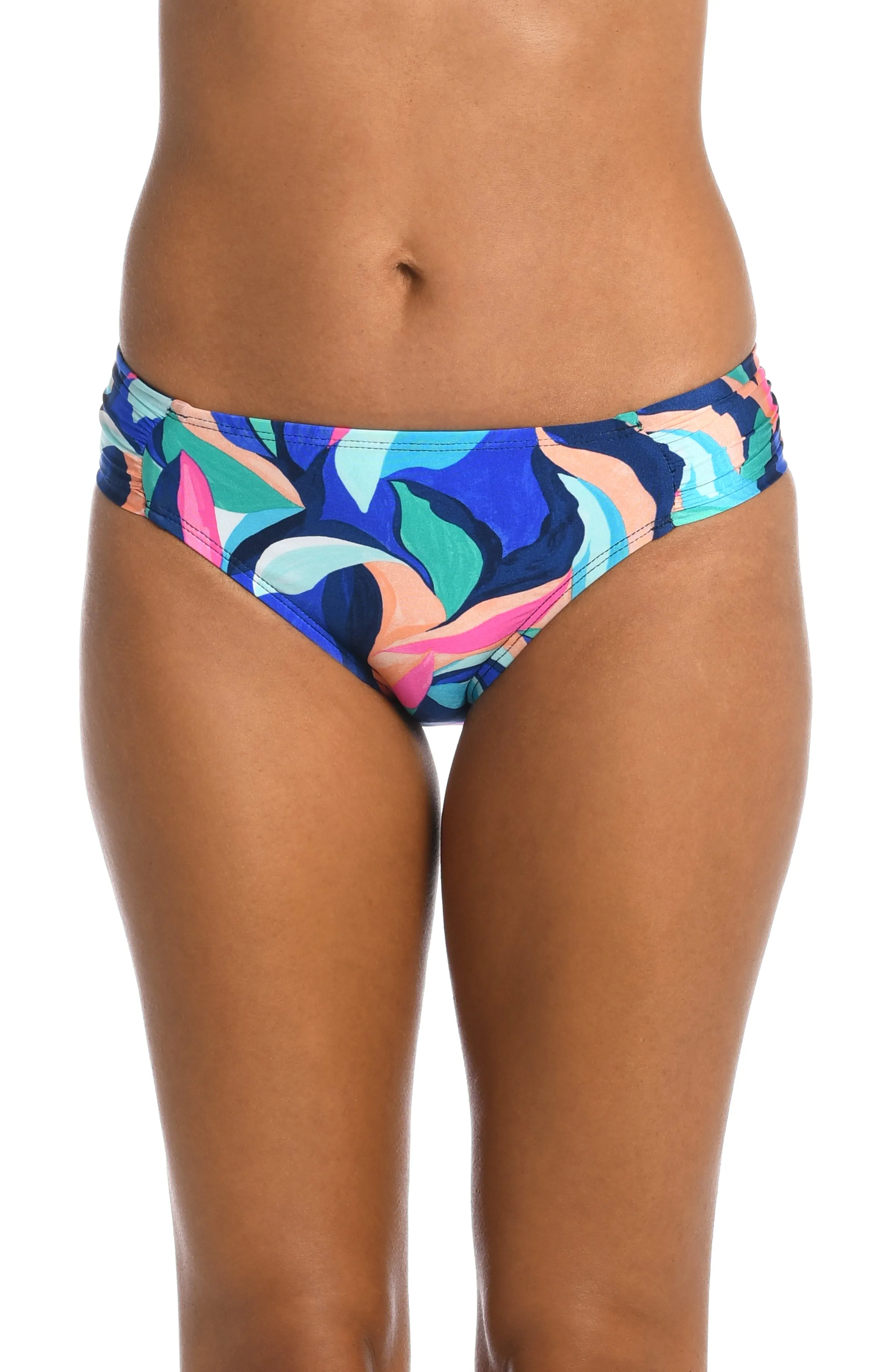 Painted Leaves Side Shirred Hipster Bottom (Final Sale) sold by La Blanca product image thumbnail 3