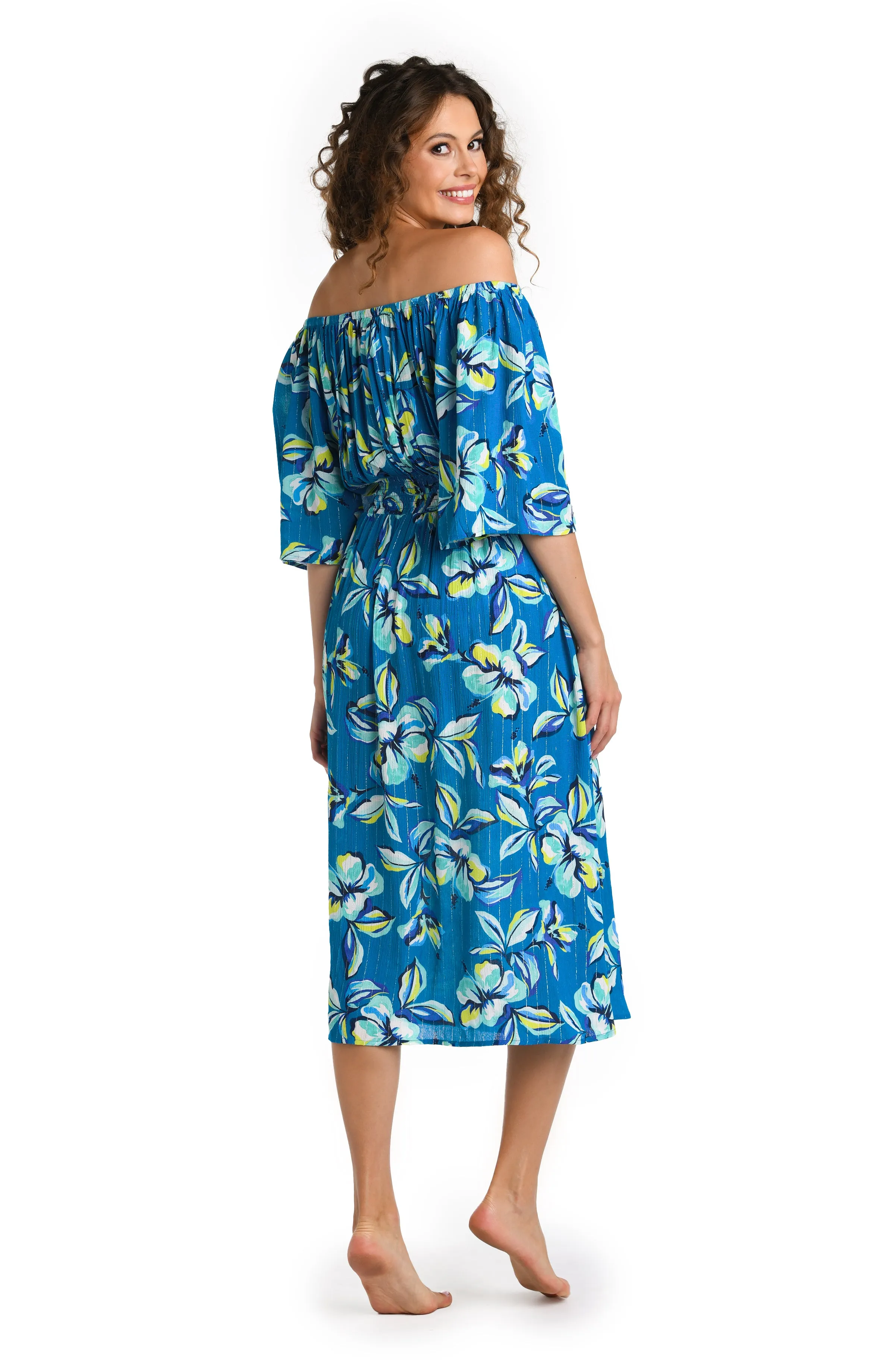 Fiji Tropics Off-The-Shoulder Cover Up Dress sold by La Blanca product image thumbnail 2