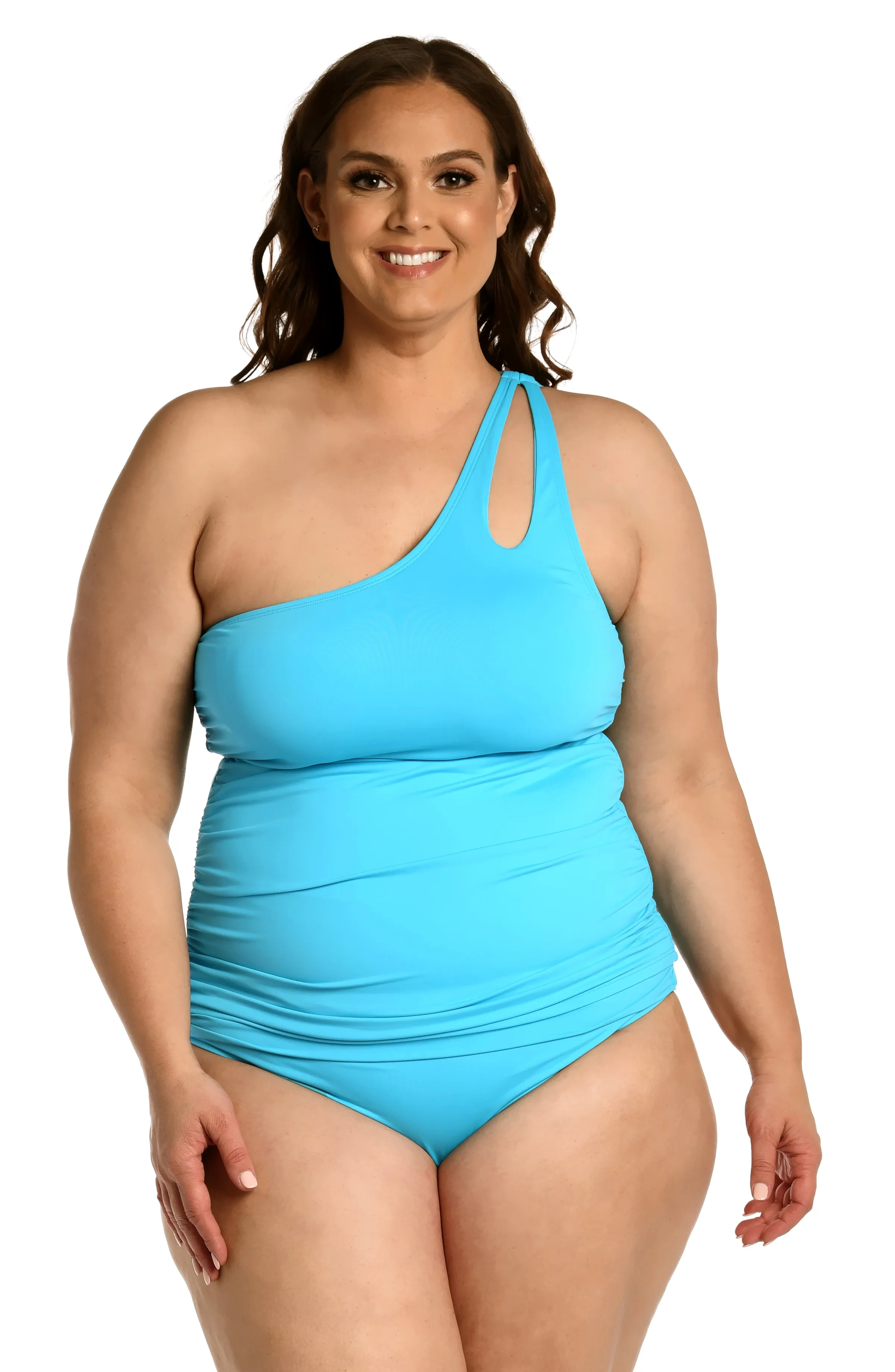 Island Goddess One Shoulder Keyhole Tankini Top - Azul - FINAL SALE sold by La Blanca product image thumbnail 4