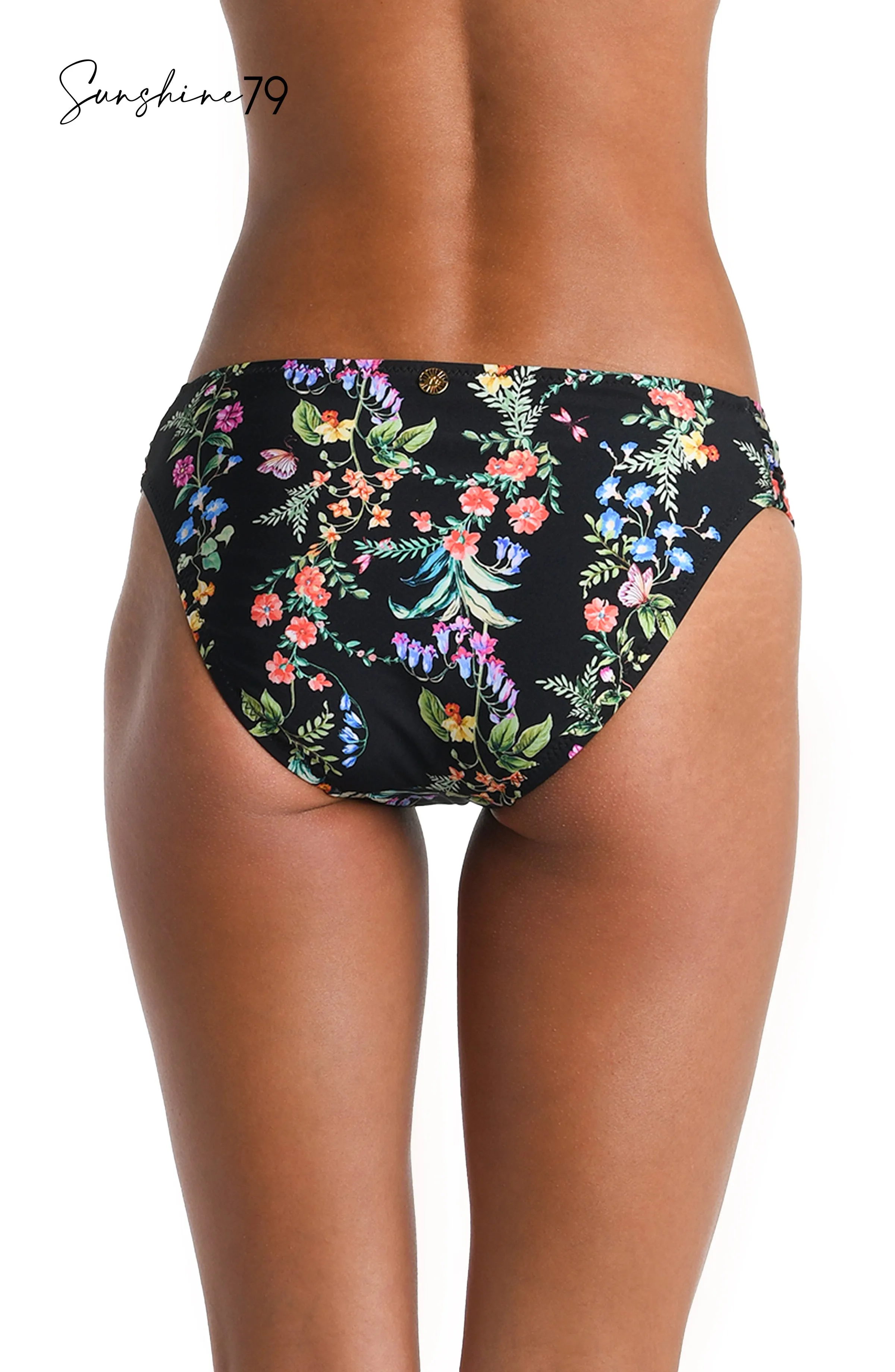 Sunshine 79 Wildflower Vines Side Shirred Hipster Bottom - FINAL SALE sold by La Blanca product image thumbnail 2
