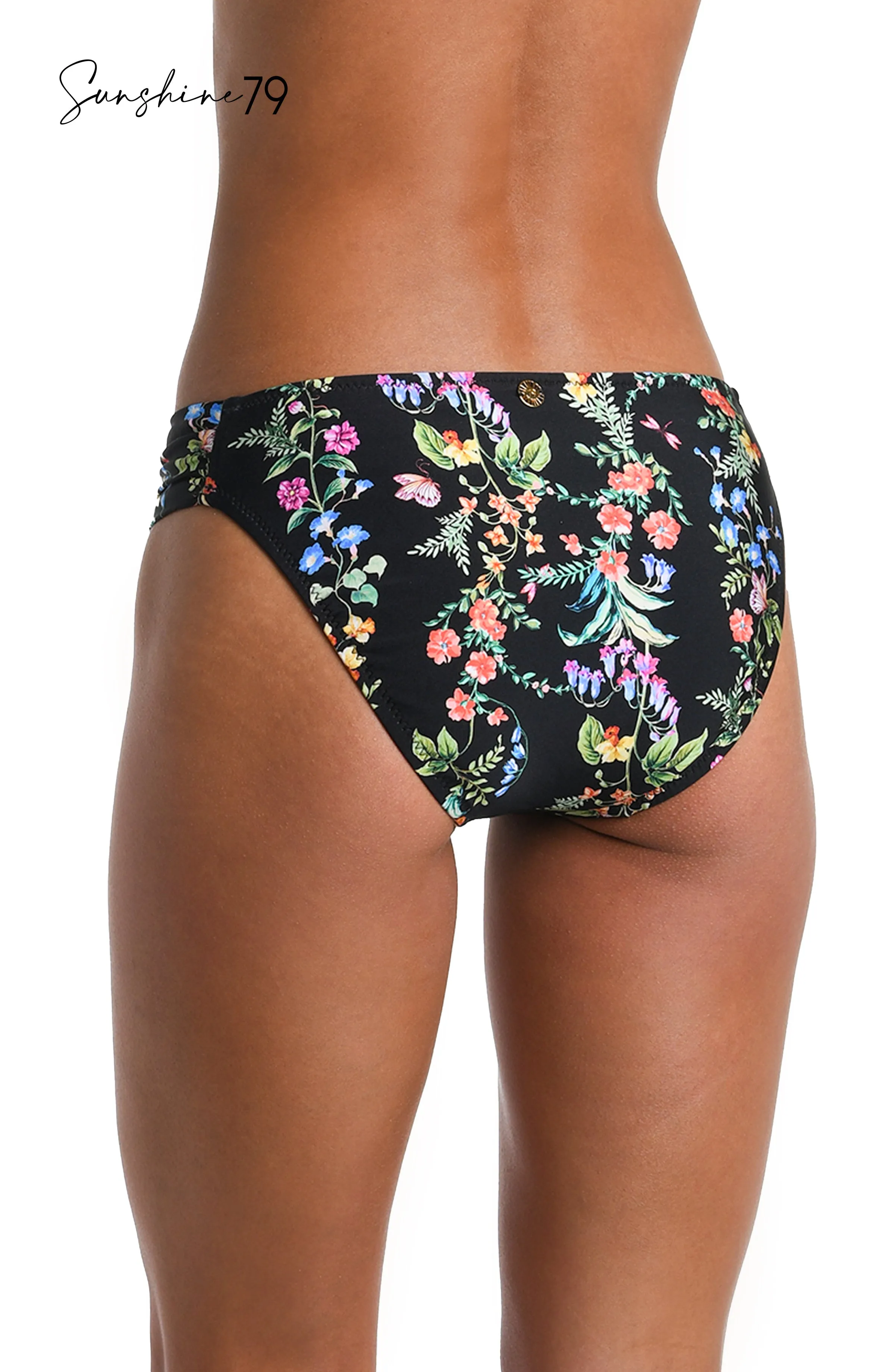 Sunshine 79 Wildflower Vines Side Shirred Hipster Bottom - FINAL SALE sold by La Blanca product image thumbnail 4