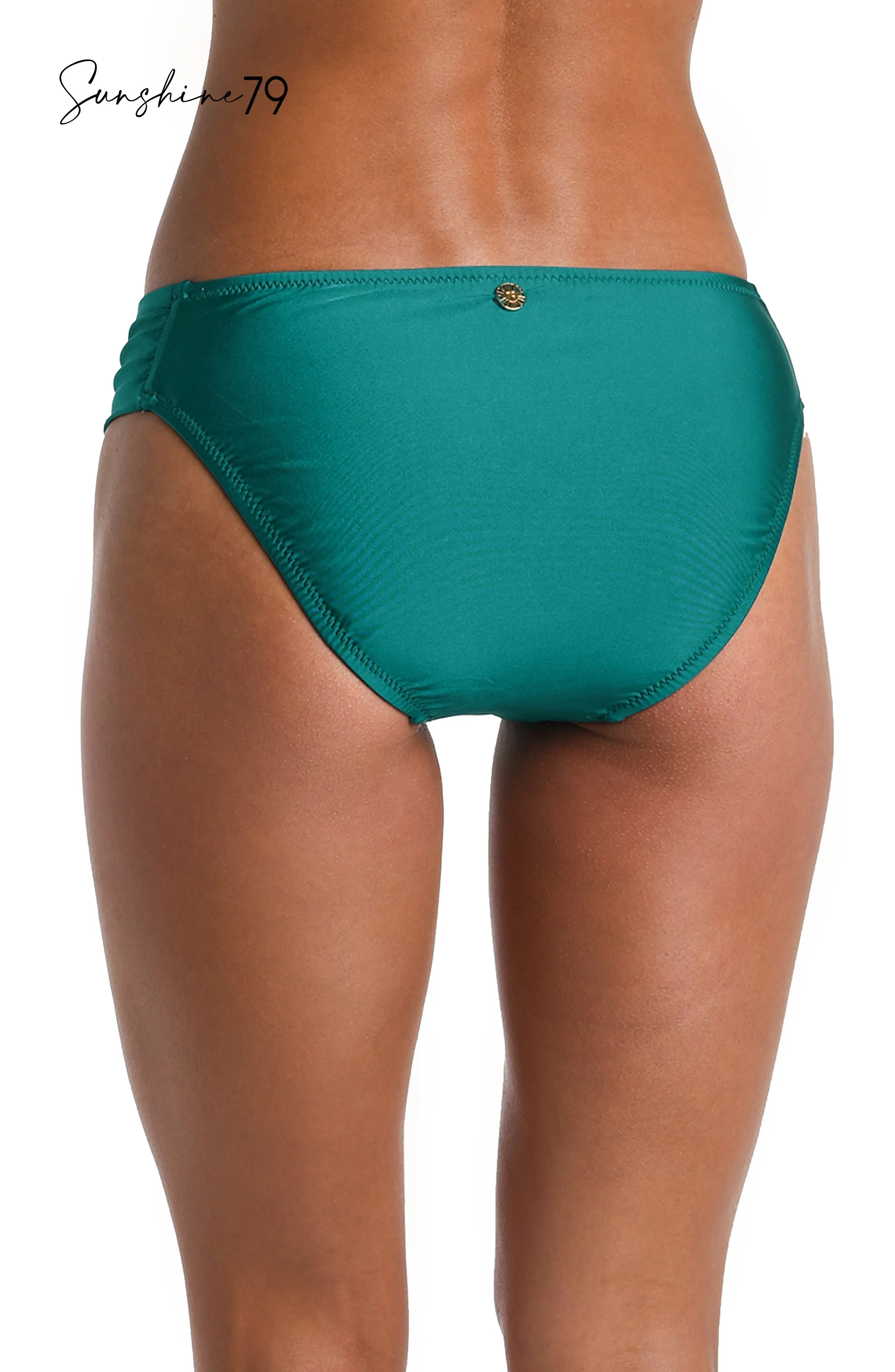 Sunshine 79 Sunshine Solids Side Shirred Hipster Bottom - Jade - FINAL SALE sold by La Blanca product image thumbnail 4