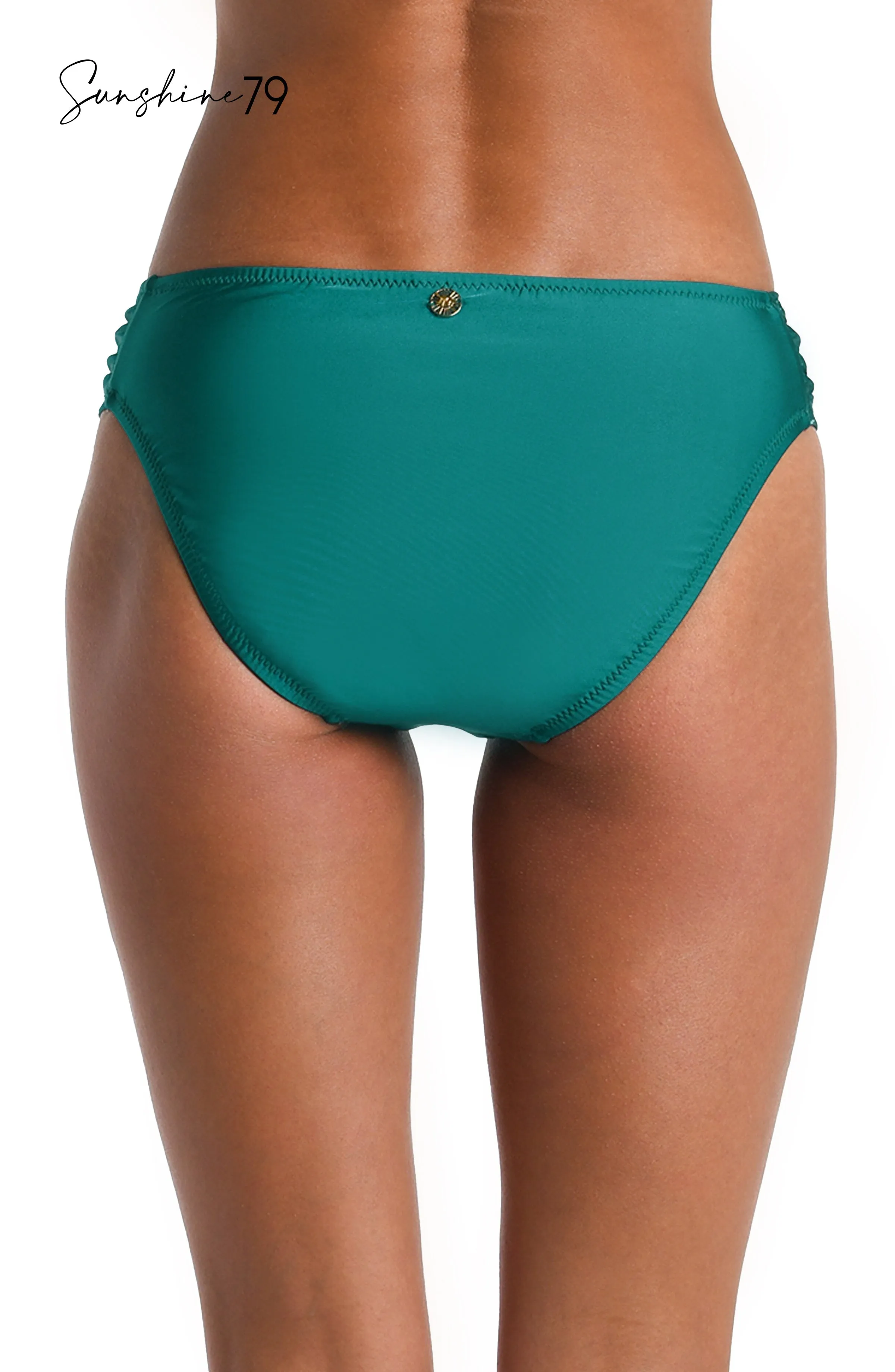 Sunshine 79 Sunshine Solids Side Shirred Hipster Bottom - Jade - FINAL SALE sold by La Blanca product image thumbnail 2