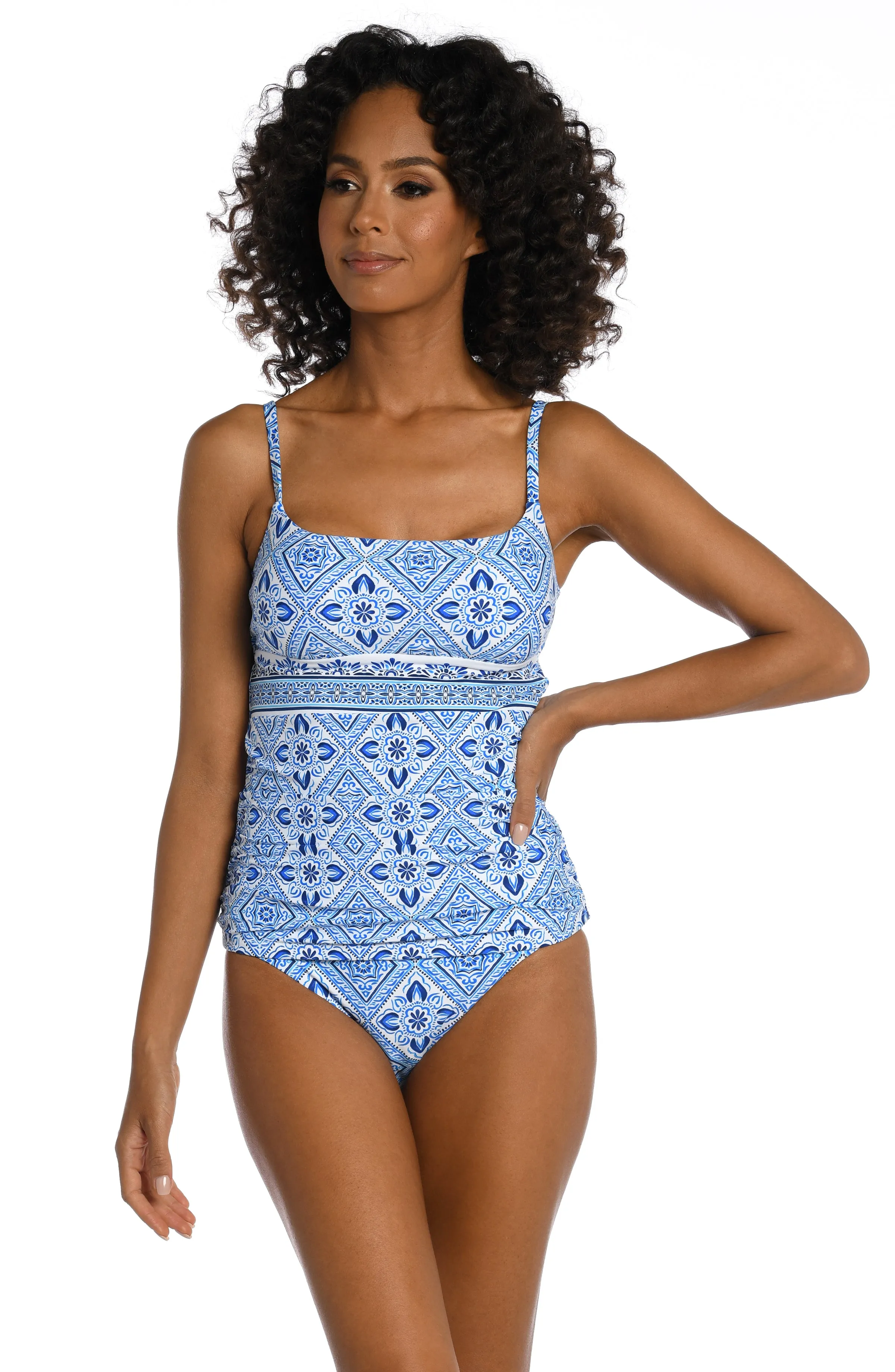 Mediterranean Breeze Lingerie Strap Tankini Top (Final Sale) sold by La Blanca