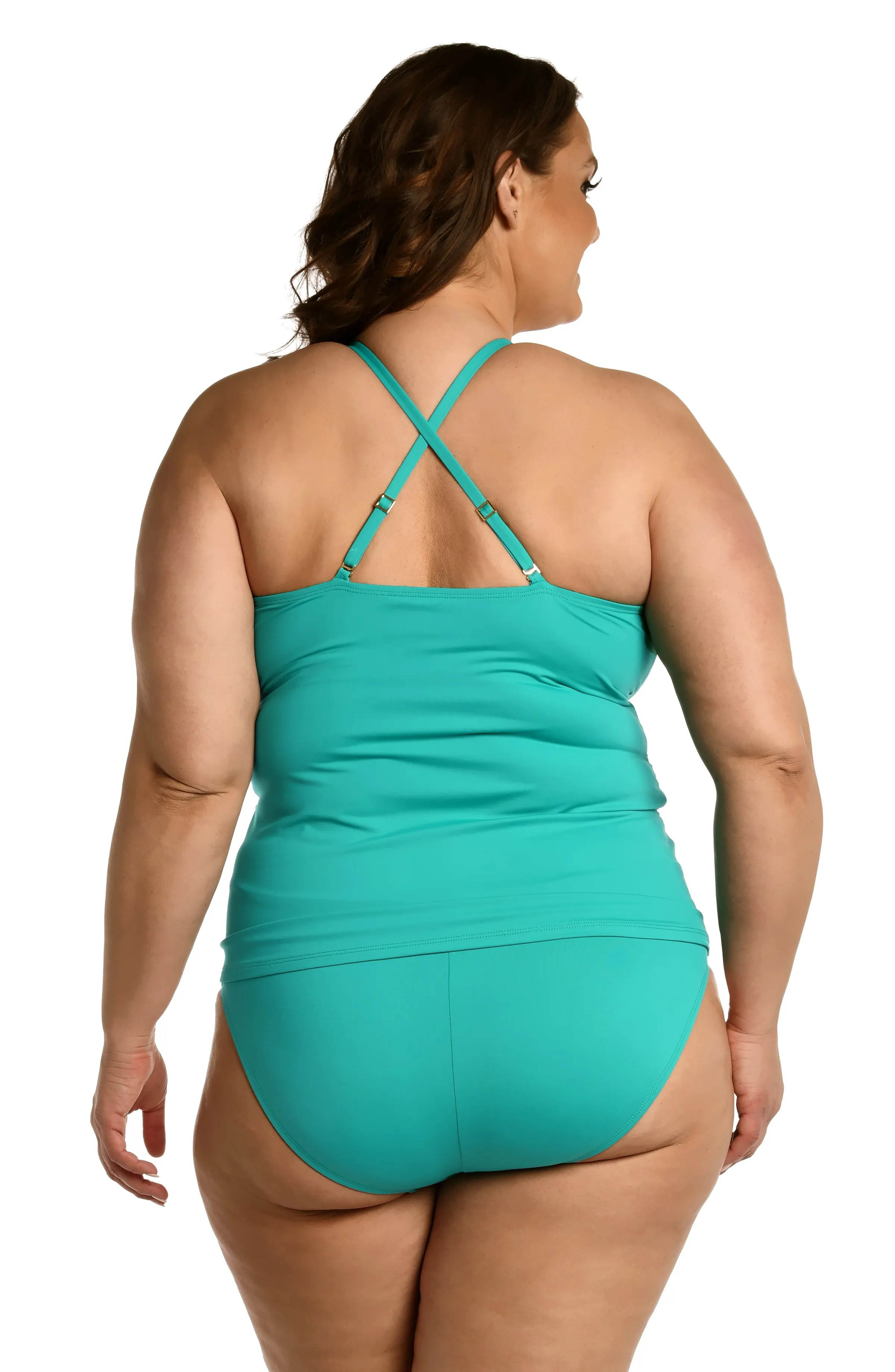 Island Goddess High-Neck Keyhole Tankini Top - Emerald (Final Sale) sold by La Blanca product image thumbnail 2
