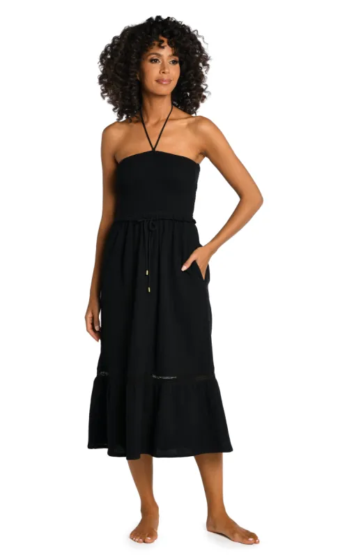 Seaside Covers Strapless Midi Dress sold by La Blanca