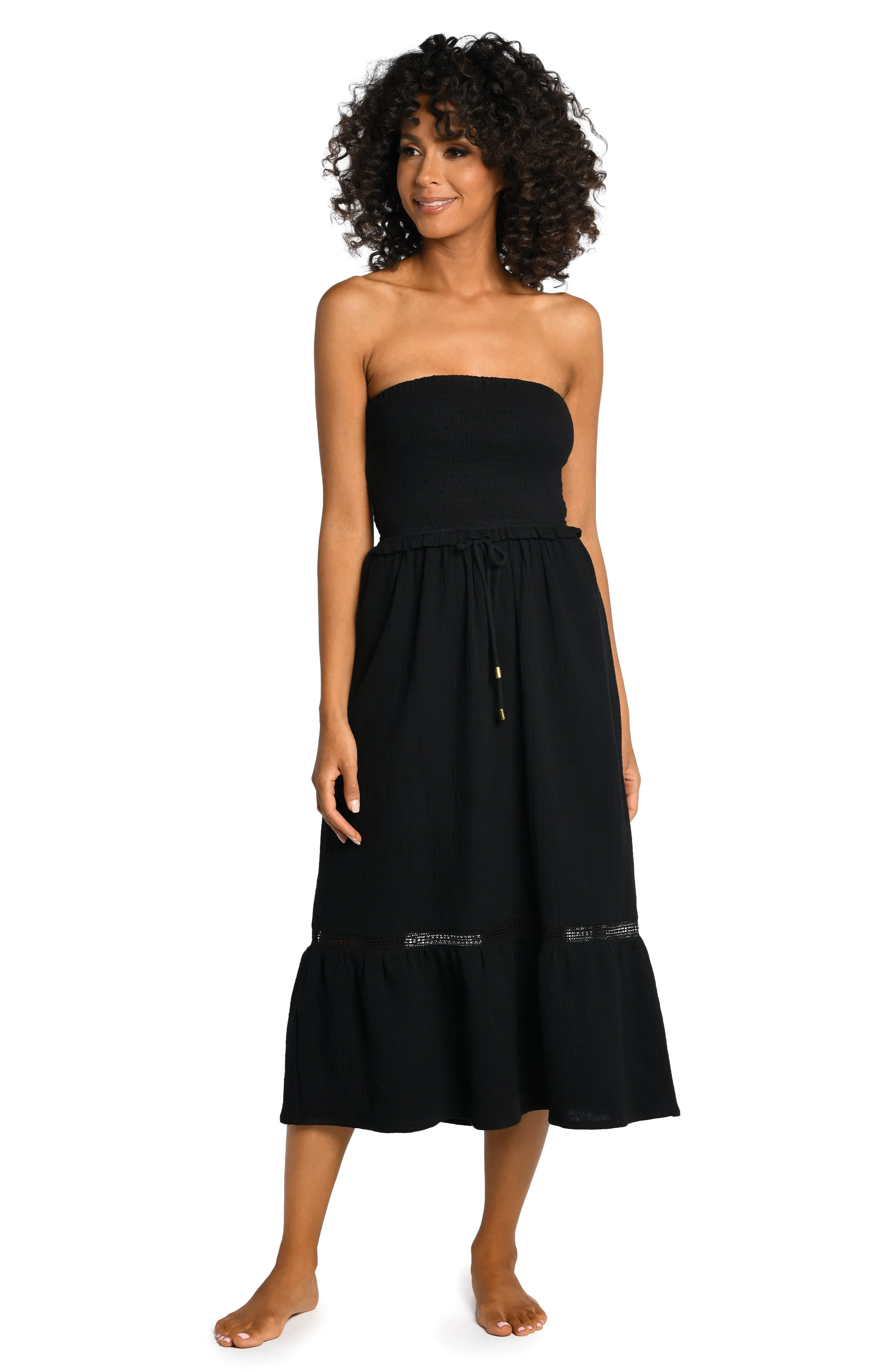 Seaside Covers Strapless Midi Dress sold by La Blanca product image thumbnail 3