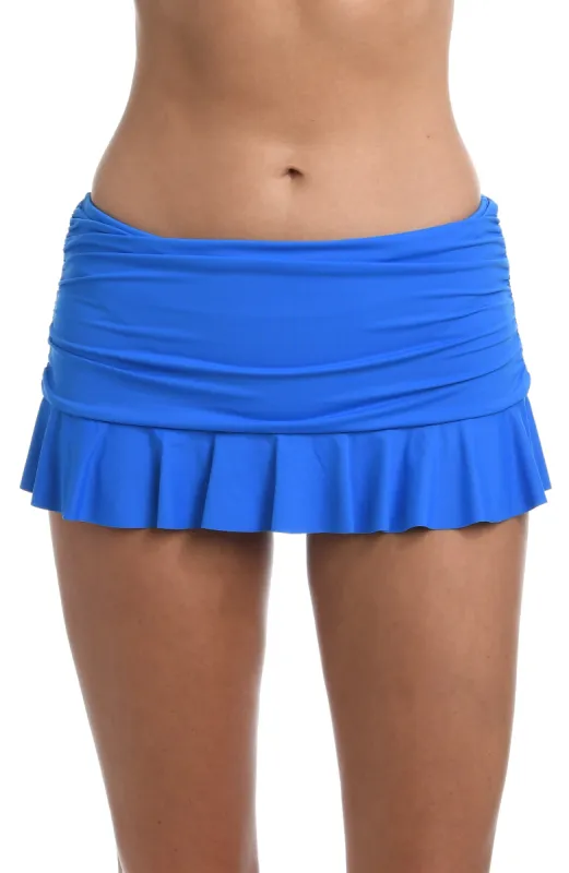 Island Goddess Ruffle Skirted Bottom - Capri Blue (Final Sale) sold by La Blanca