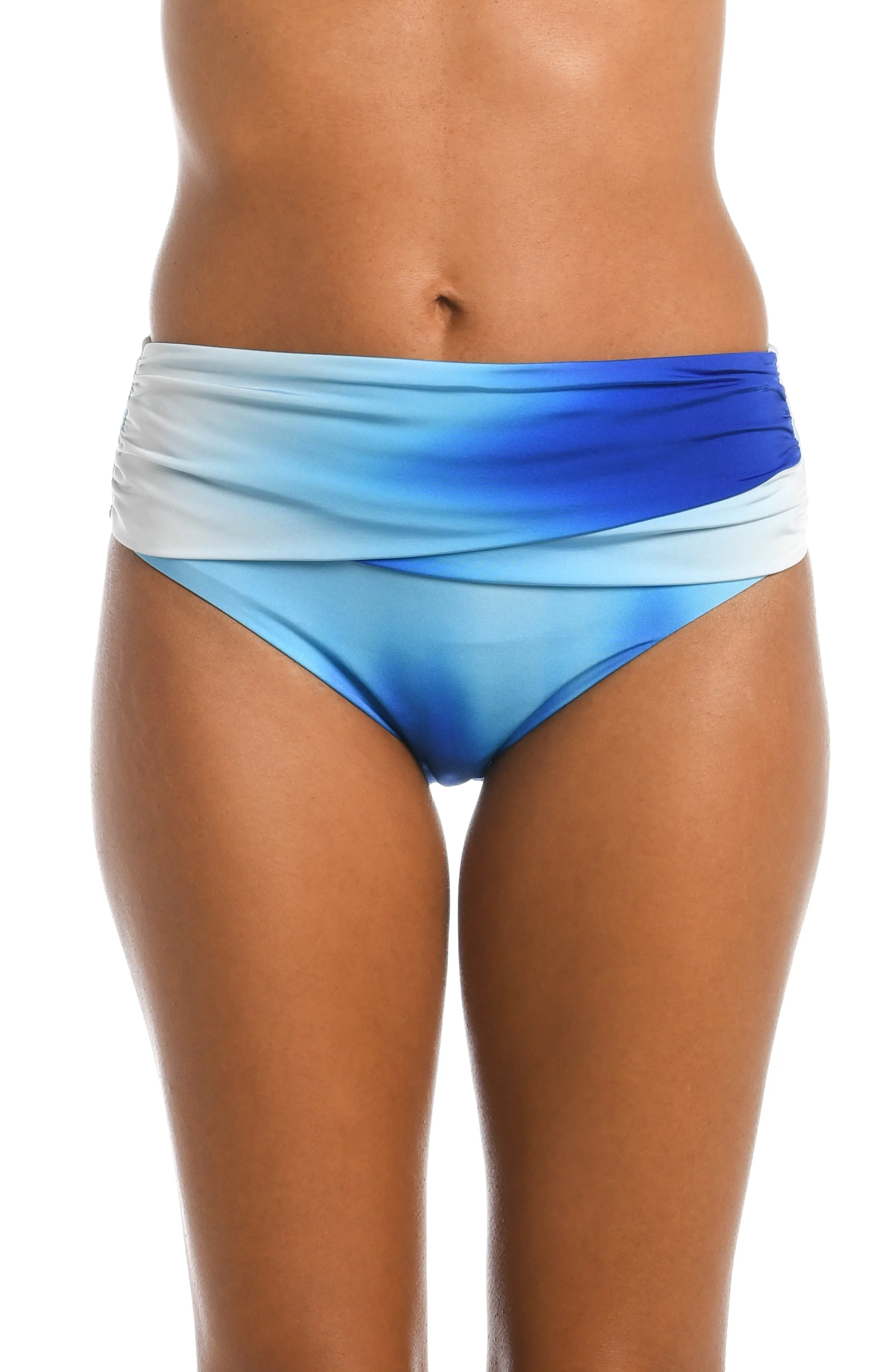 Ocean Oasis Mid-Waist Sash Band Bottom - FINAL SALE sold by La Blanca