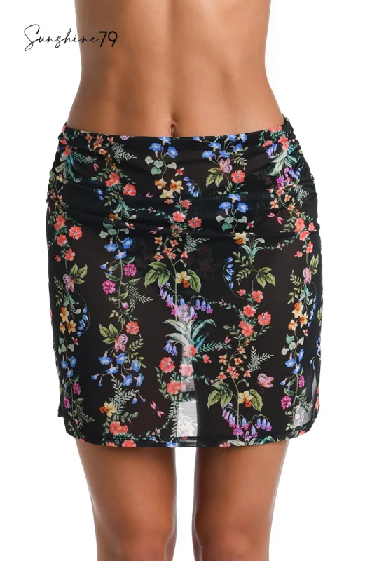 Sunshine 79 Wildflower Vines Mesh Skirt Cover Up - FINAL SALE sold by La Blanca