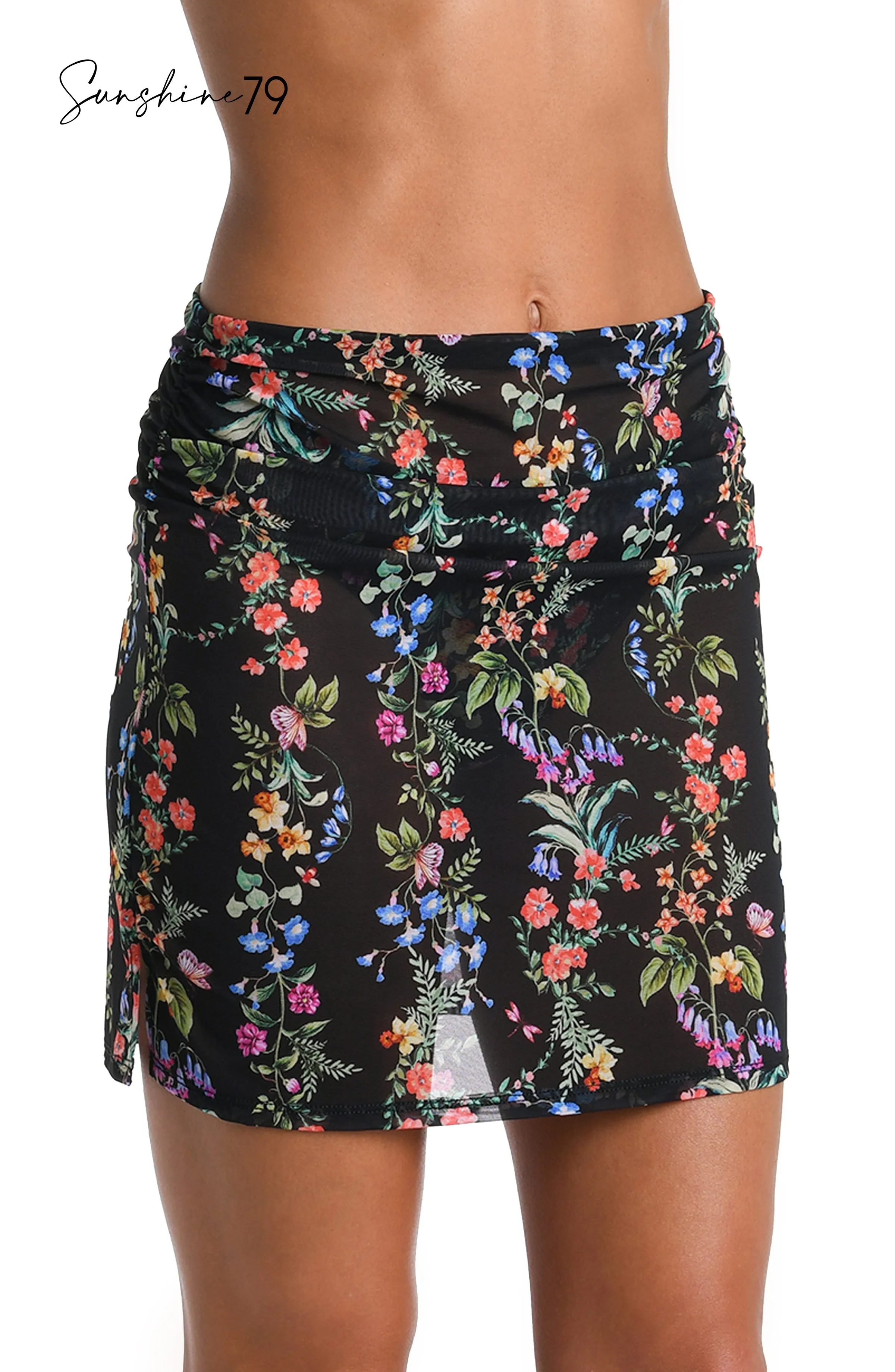 Sunshine 79 Wildflower Vines Mesh Skirt Cover Up - FINAL SALE sold by La Blanca product image thumbnail 3