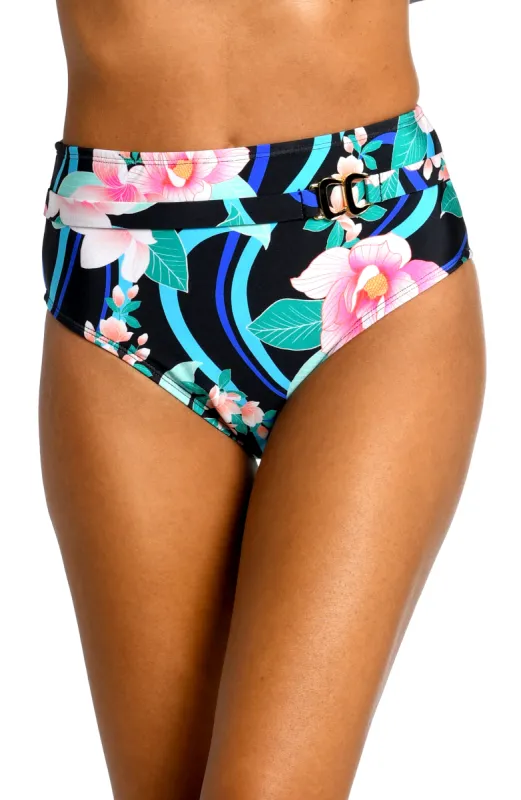 Nightfall Blooms High-Waist Bottom sold by La Blanca