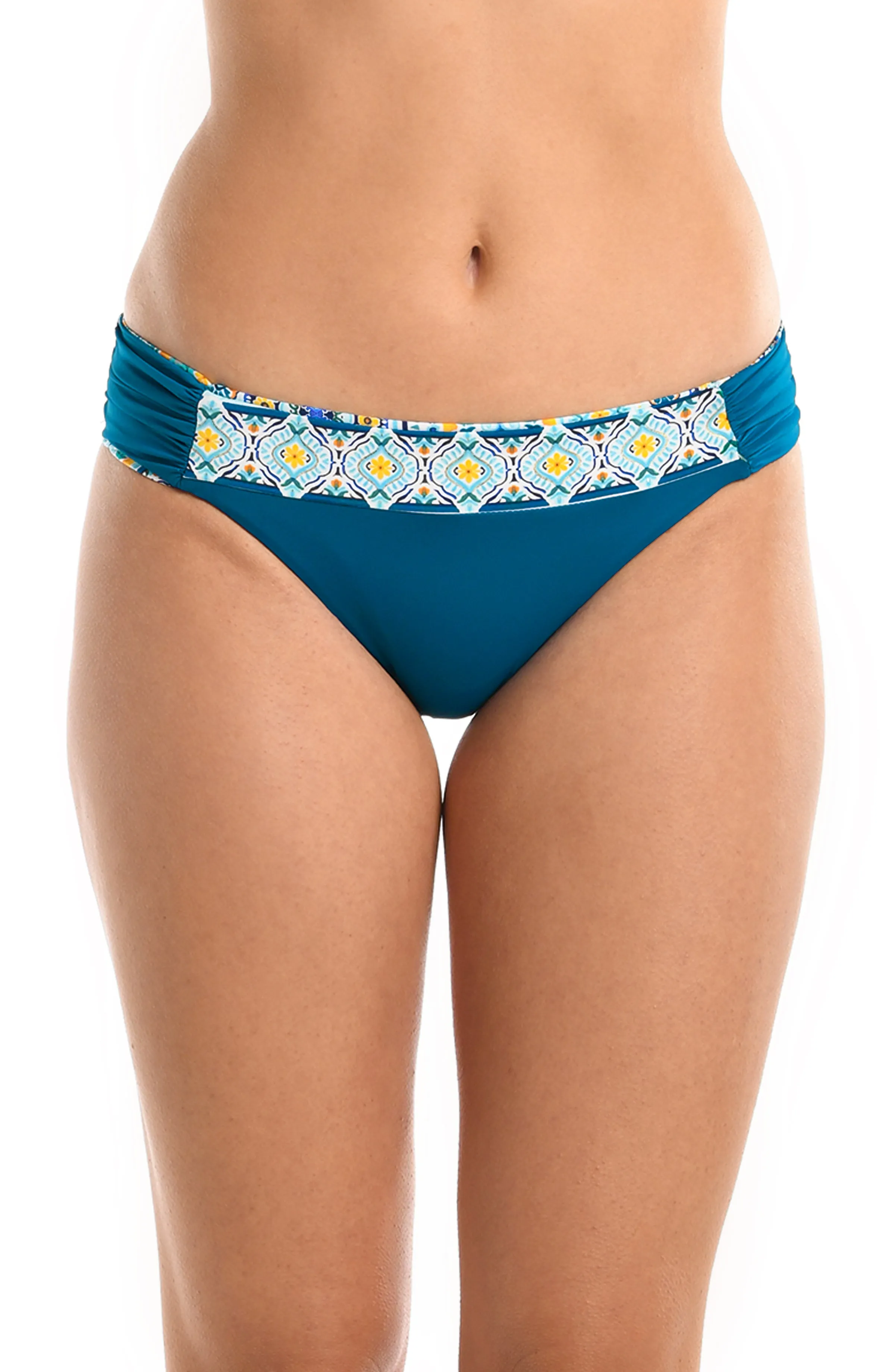 Scarf City Side Reversible Shirred Hipster Bottom - FINAL SALE sold by La Blanca