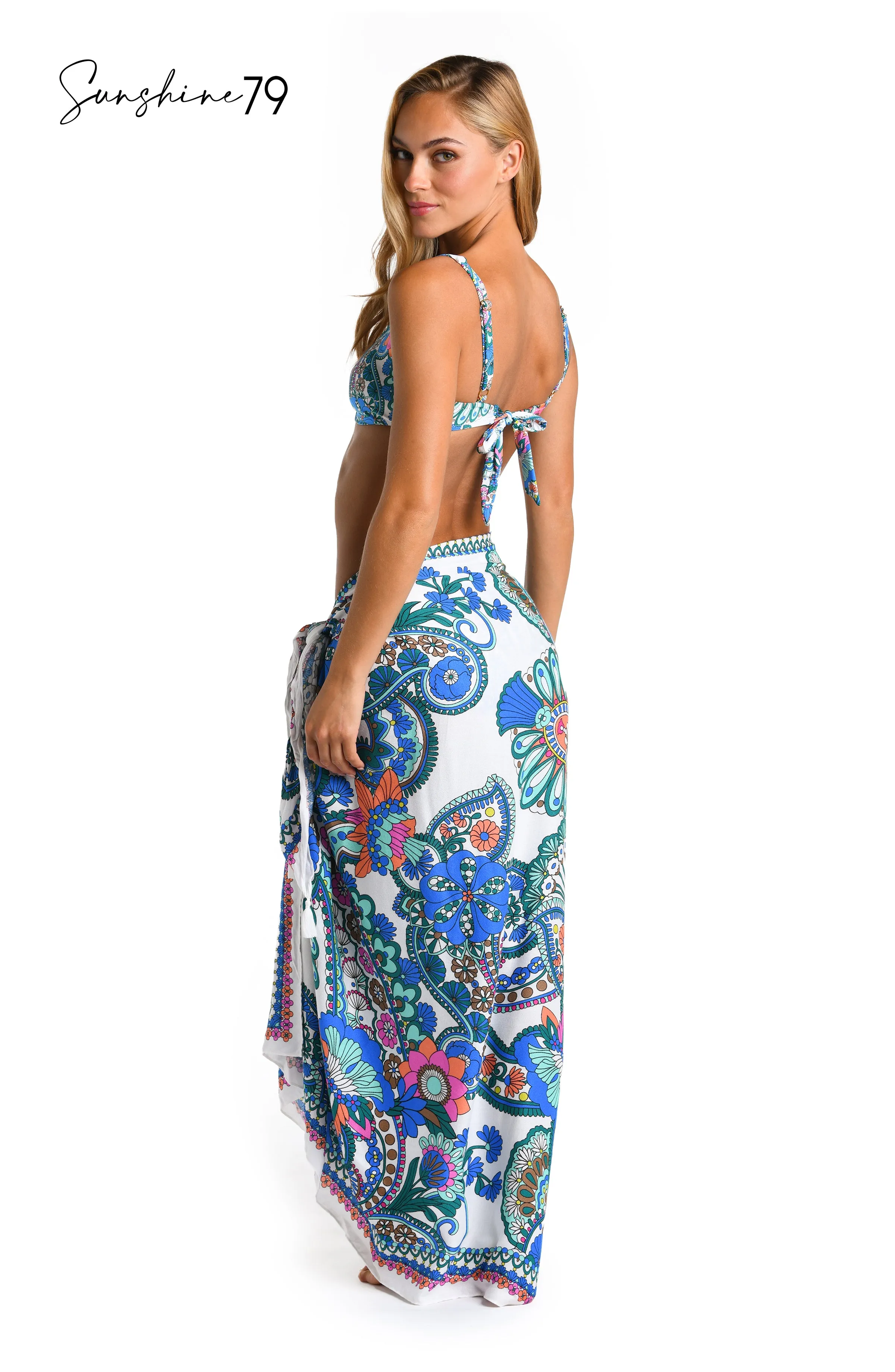 Sunshine 79 Feel Good Paisley Pareo Wrap Cover Up sold by La Blanca product image thumbnail 5