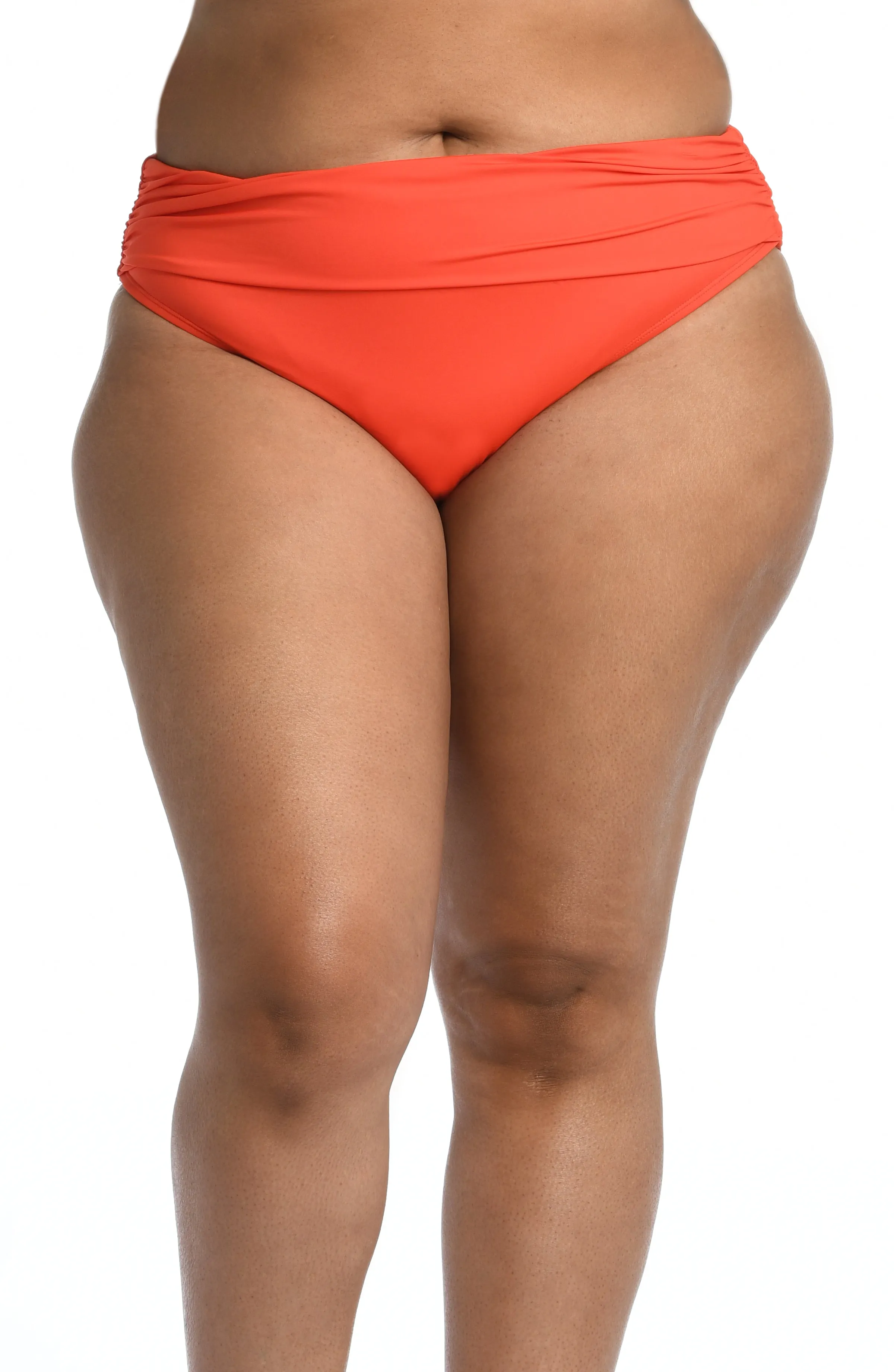 Island Goddess Shirred Band Hipster Bottom - FINAL SALE - Paprika sold by La Blanca product image thumbnail 3