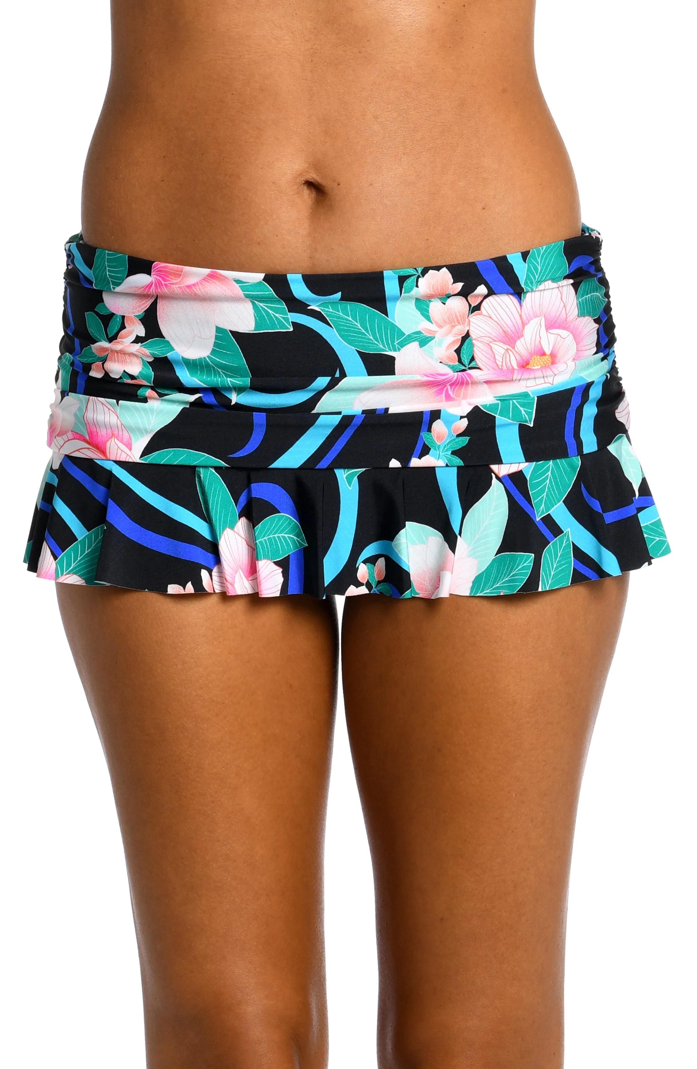 Nightfall Blooms Ruffle Skirted Bottom (Final Sale) sold by La Blanca product image thumbnail 3