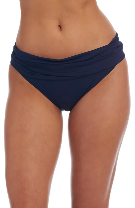 Island Goddess Ruched Band Hipster Bottom - Indigo sold by La Blanca