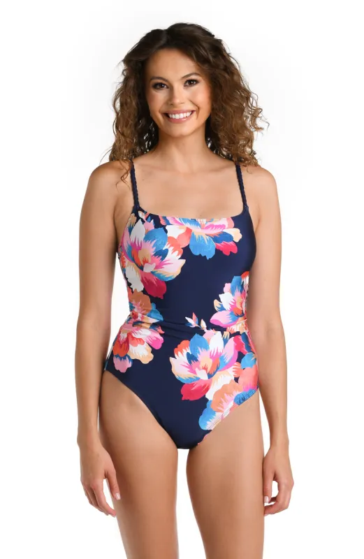 Denim Bouquet Lingerie One Piece - FINAL SALE sold by La Blanca