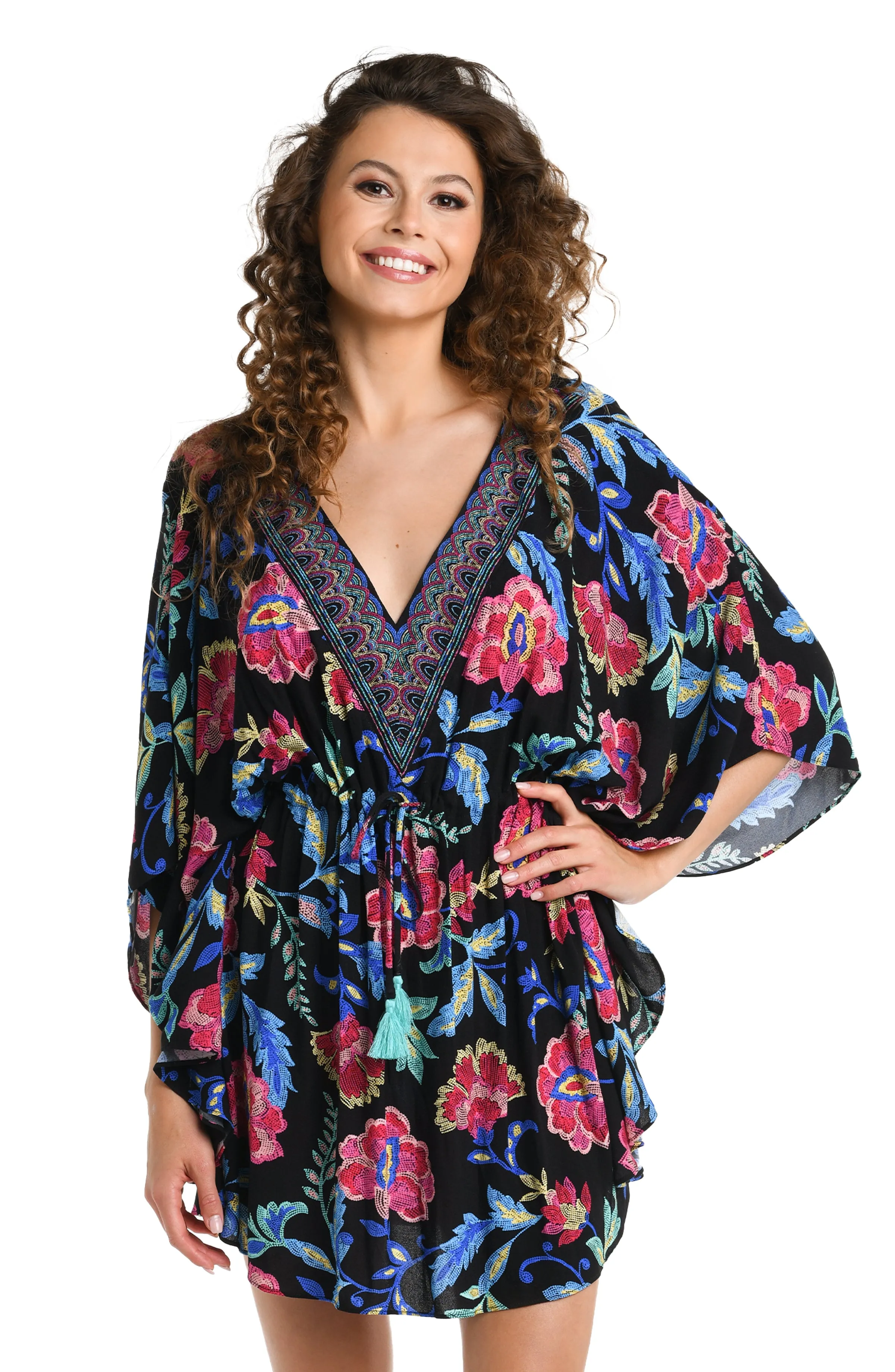 Midnight Magic V-Neck Caftan Cover Up - FINAL SALE sold by La Blanca