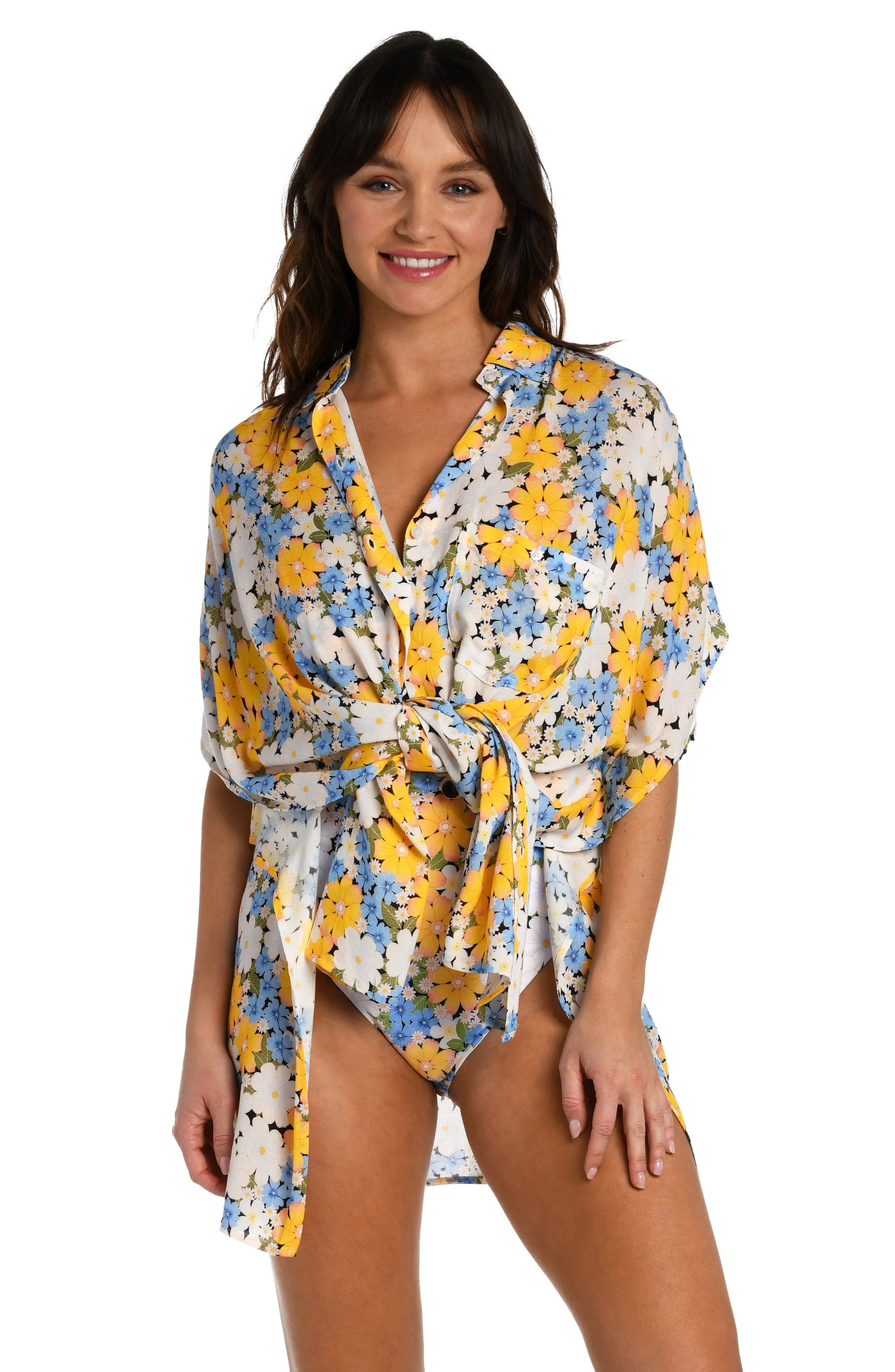Sunshine 79 Daisy Daze Resort Button Down Shirt (Final Sale) sold by La Blanca product image thumbnail 3