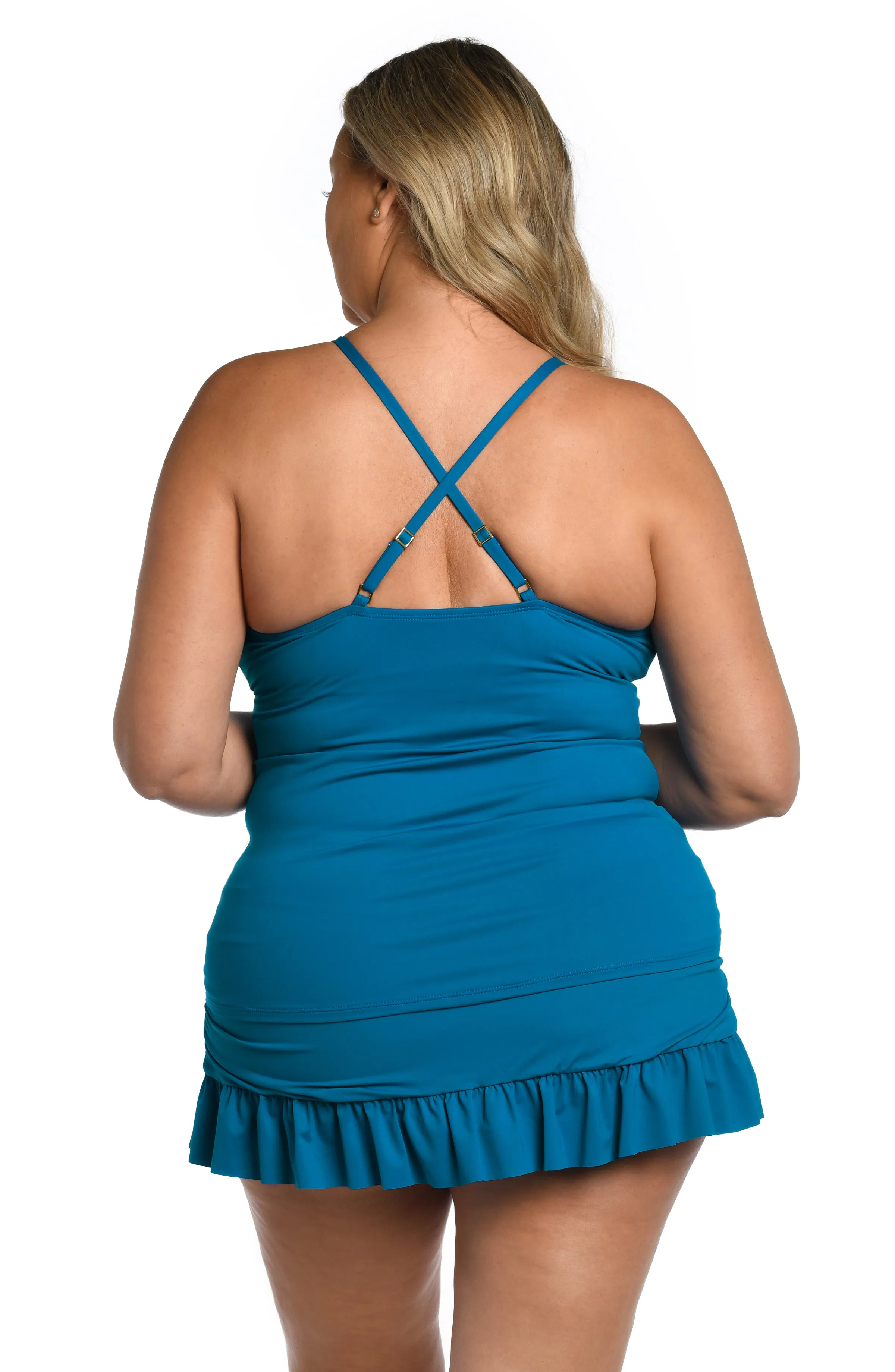 Island Goddess High Neck Keyhole Tankini Top - Ocean - FINAL SALE sold by La Blanca product image thumbnail 2