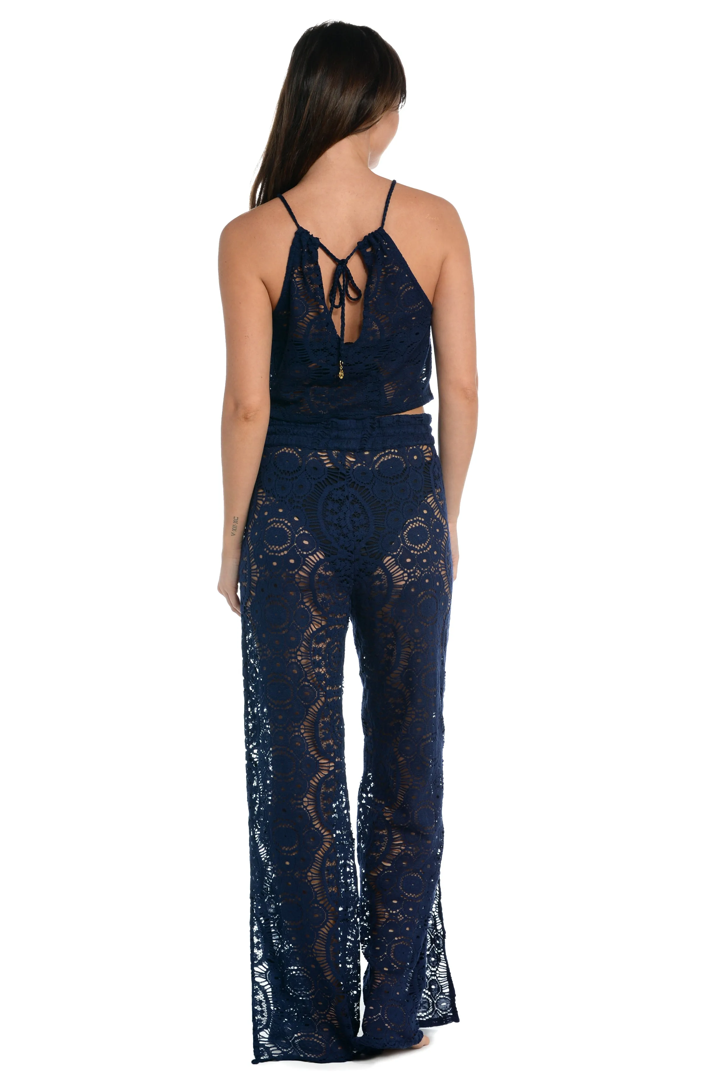 Sunshine 79 Chillin' Crochet High Neck Tank Top - Midnight - FINAL SALE sold by La Blanca product image thumbnail 5
