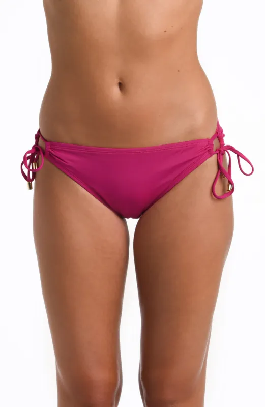 Island Goddess Side Tie Hipster Bottom - Magenta - FINAL SALE sold by La Blanca