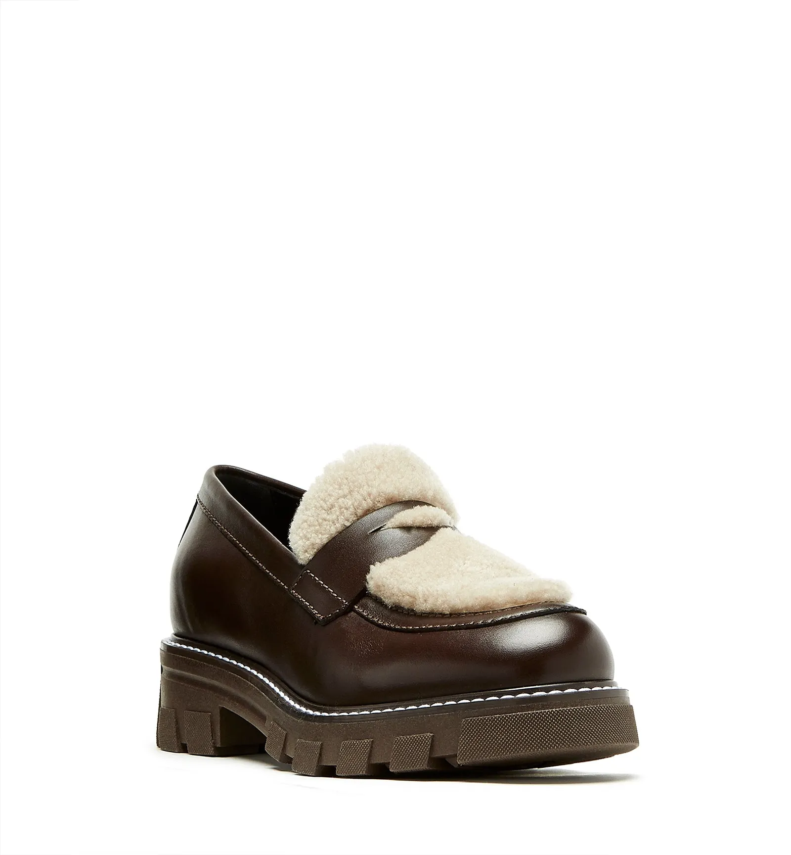 DAVID LEATHER AND SHEARLING LOAFER sold by La CANADIENNE product image thumbnail 2