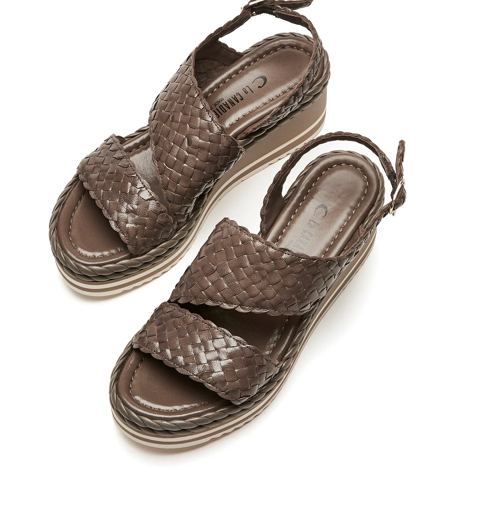 PASO WOVEN LEATHER SANDAL sold by La CANADIENNE product image thumbnail 3