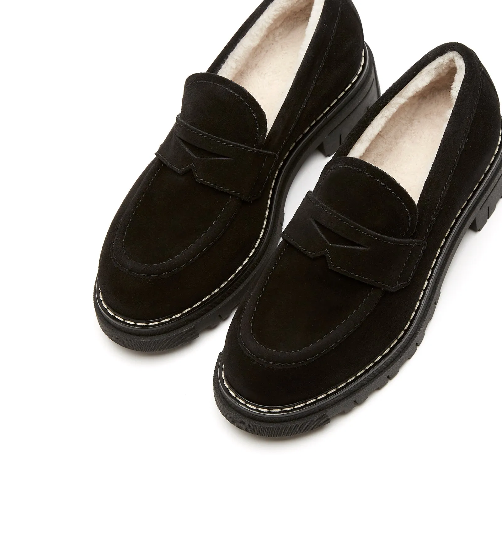 DEVIN SHEARLING-LINED SUEDE LOAFER sold by La CANADIENNE product image thumbnail 3