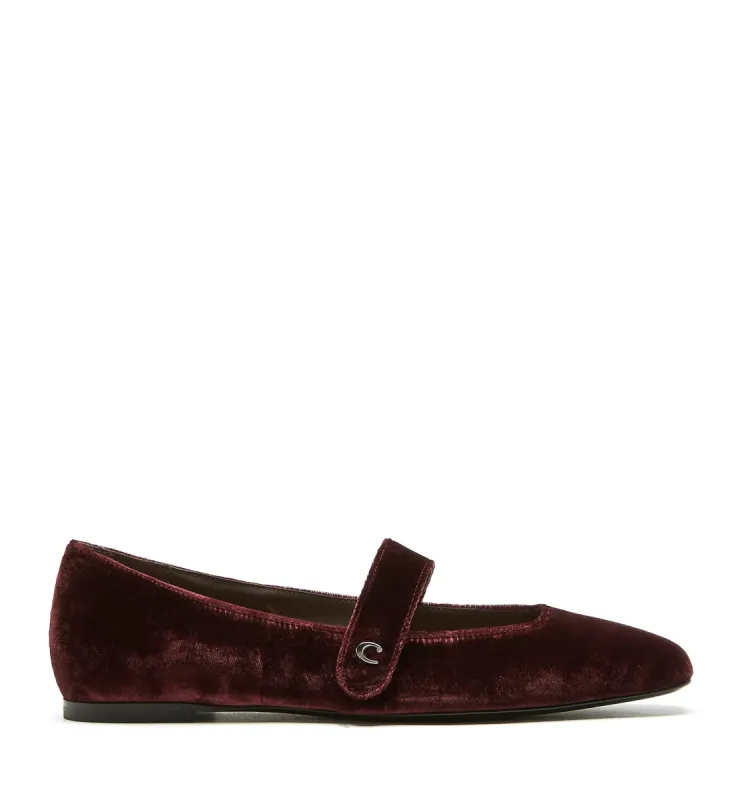 FIFER MARY JANE VELVET FLAT sold by La CANADIENNE