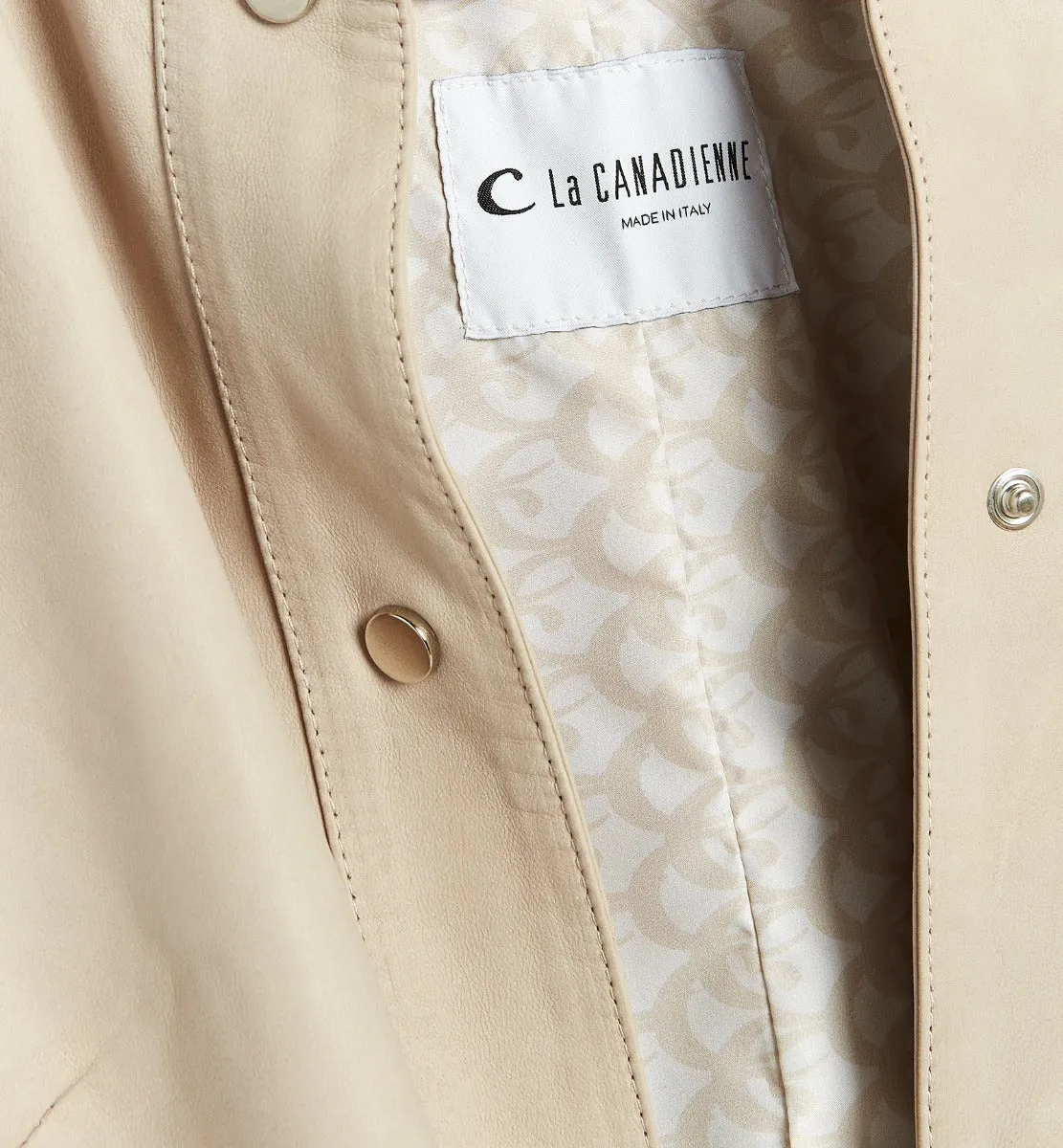 NADELLE LEATHER SHIRT JACKET sold by La CANADIENNE product image thumbnail 3