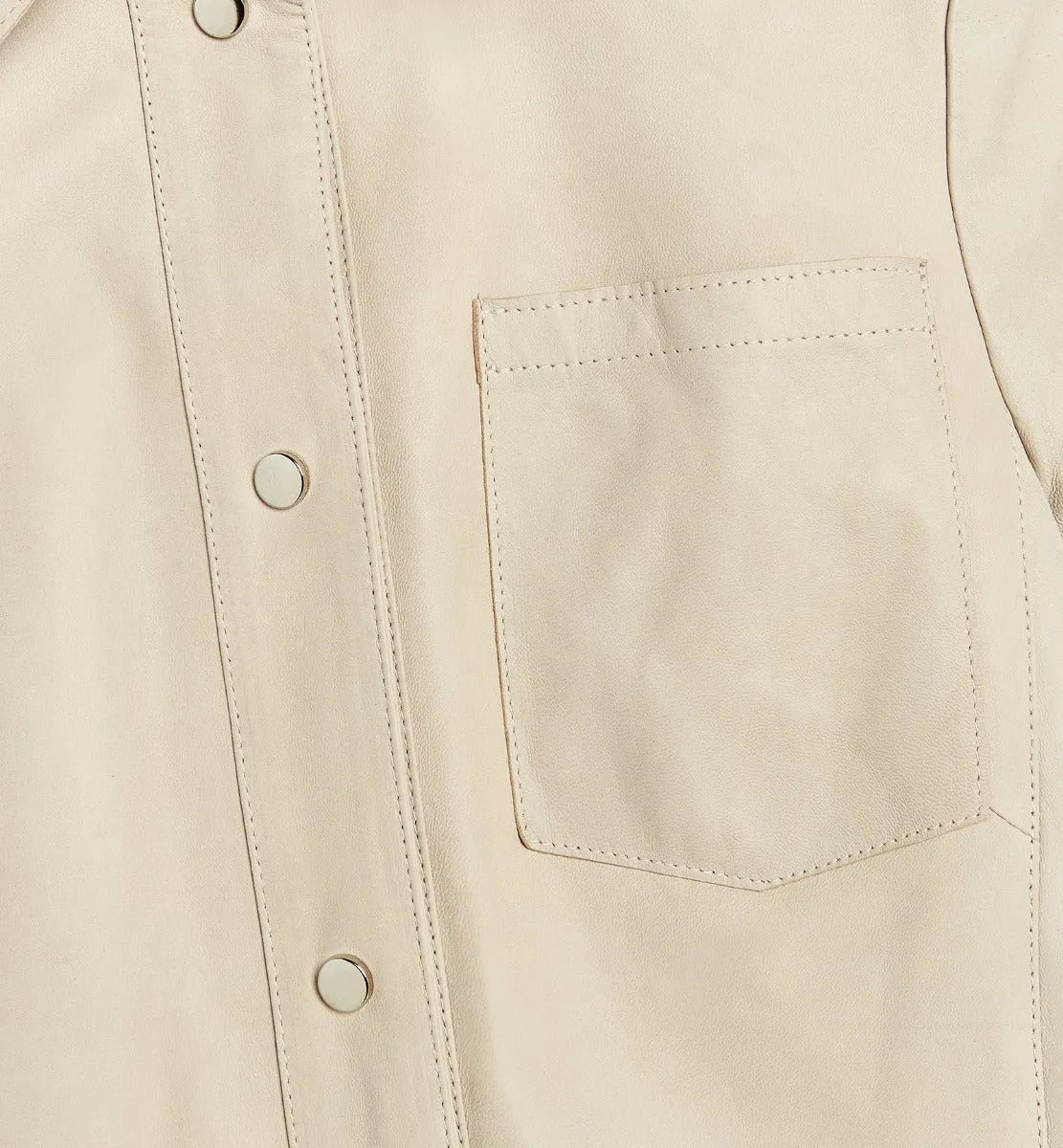 NADELLE LEATHER SHIRT JACKET sold by La CANADIENNE product image thumbnail 4