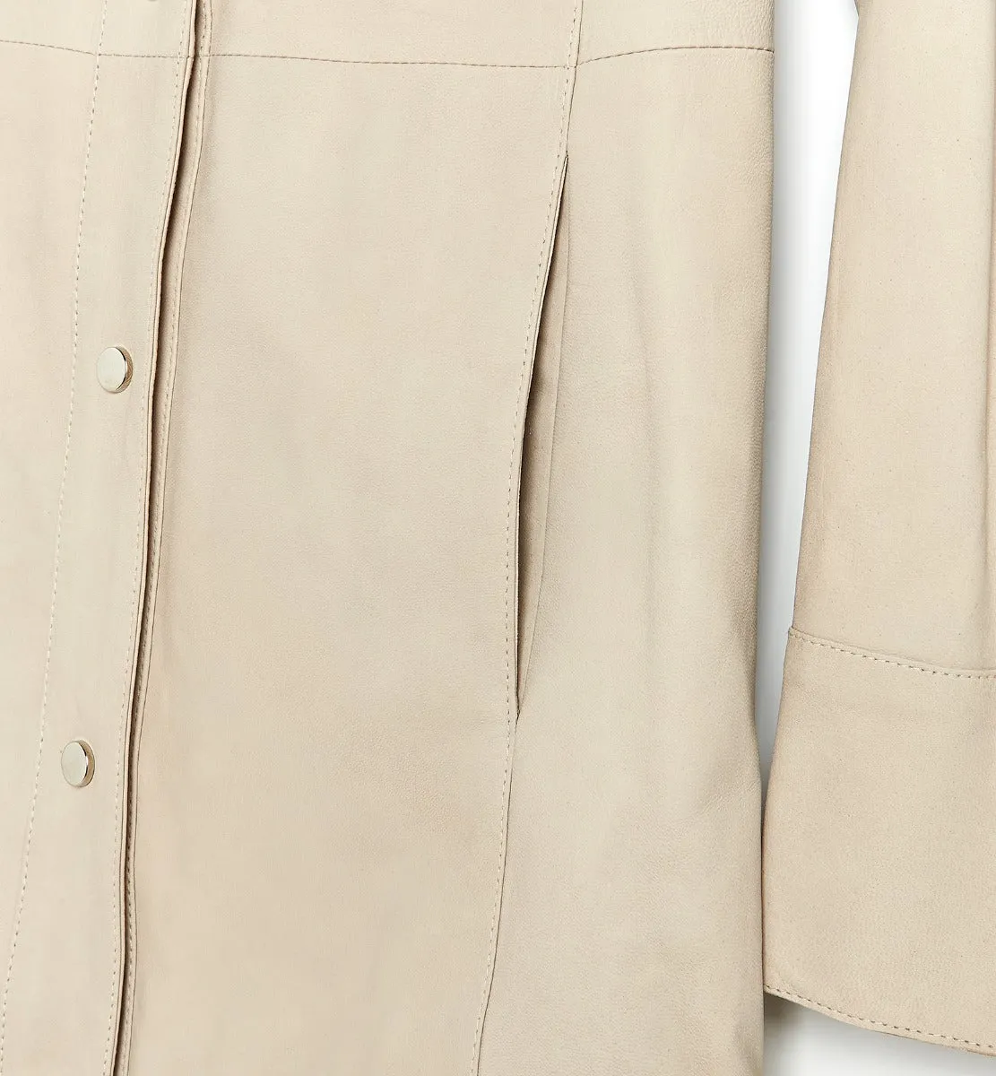 NADELLE LEATHER SHIRT JACKET sold by La CANADIENNE product image thumbnail 2