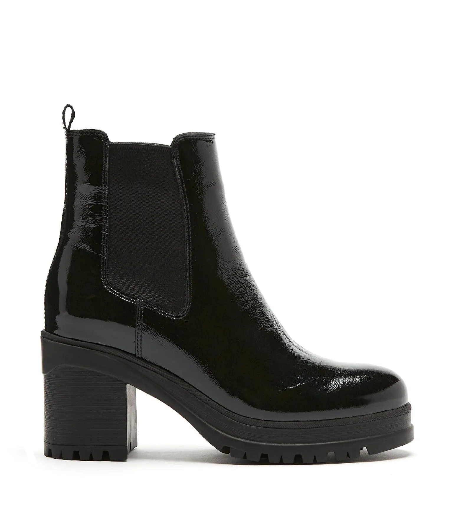 PAXTON PATENT LEATHER BOOTIE sold by La CANADIENNE