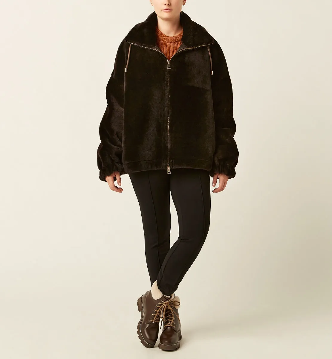 NOISETTE SHEARLING COAT sold by La CANADIENNE product image thumbnail 2