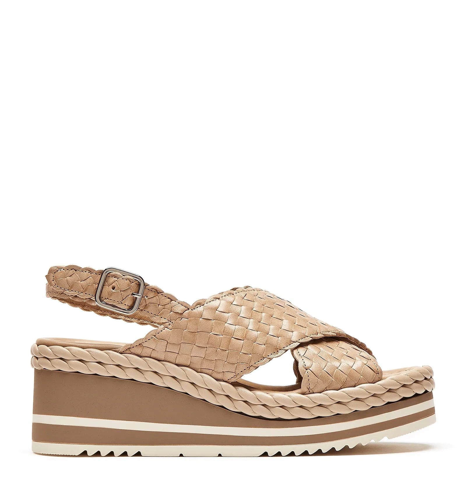 PROPEL WOVEN LEATHER SANDAL sold by La CANADIENNE