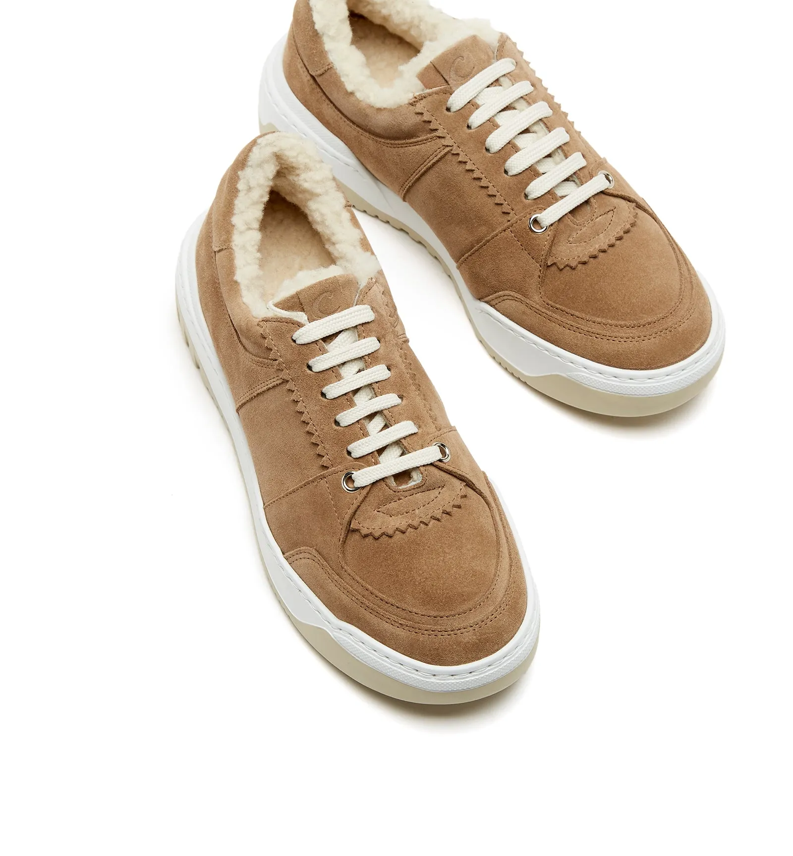 KLARE SHEARLING-LINED SUEDE SNEAKER sold by La CANADIENNE product image thumbnail 3