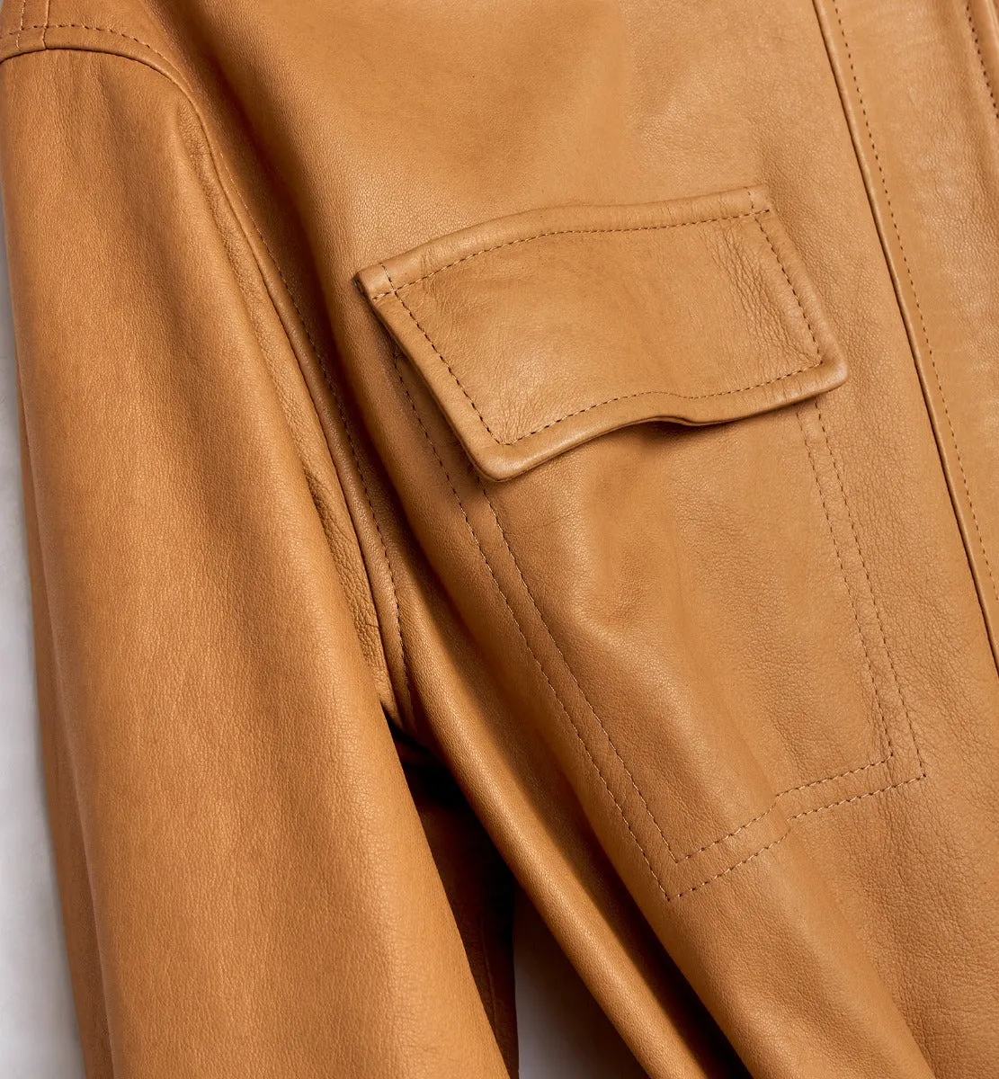 NALINI BELTED LEATHER SHIRT JACKET sold by La CANADIENNE product image thumbnail 3