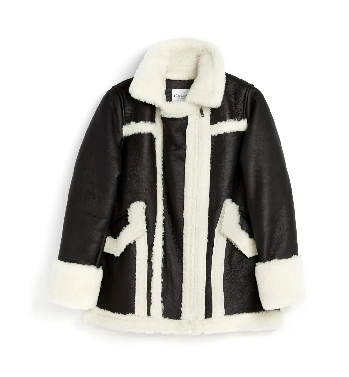 FLORENTINE LEATHER AND SHEARLING COAT sold by La CANADIENNE product image thumbnail 3