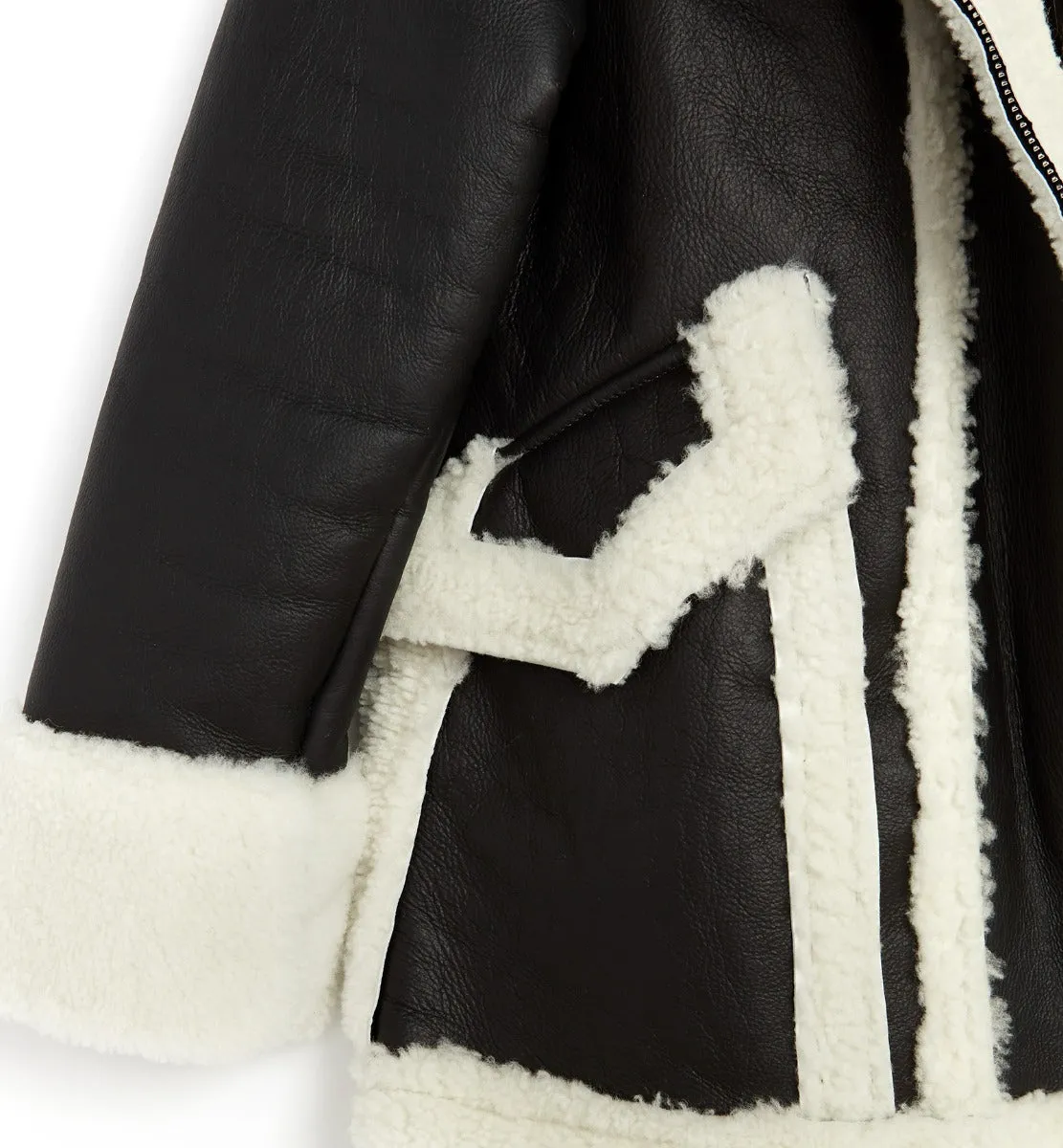 FLORENTINE LEATHER AND SHEARLING COAT sold by La CANADIENNE product image thumbnail 4