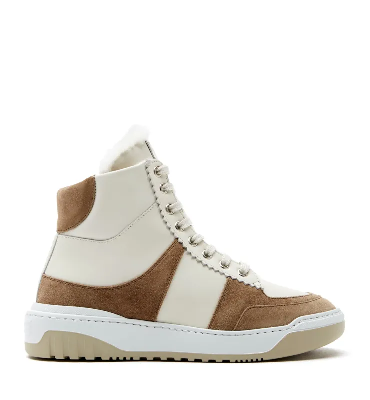 KRISTEN SHEARLING-LINED SUEDE SNEAKER sold by La CANADIENNE