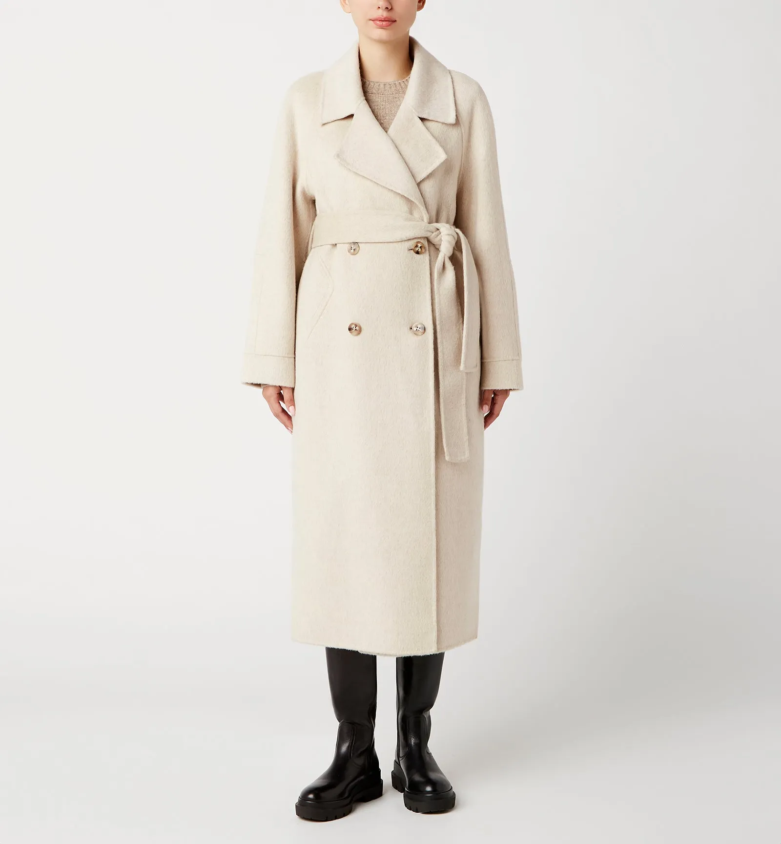 ZOEY DOUBLE-BREASTED LONG COAT sold by La CANADIENNE product image thumbnail 5