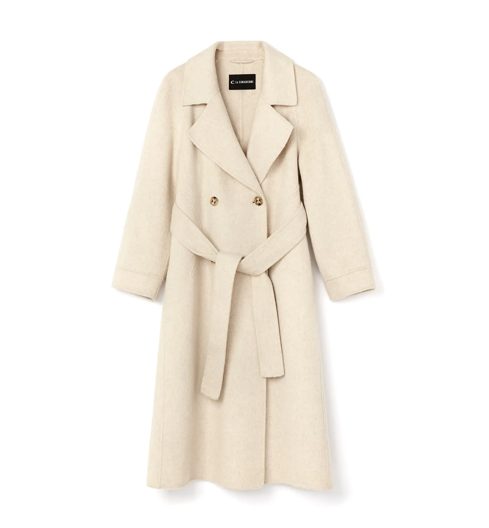 ZOEY DOUBLE-BREASTED LONG COAT sold by La CANADIENNE