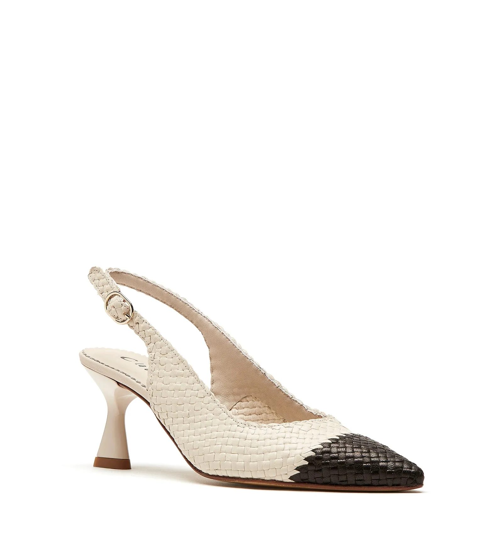 PARLOUR SLINGBACK WOVEN LEATHER PUMP sold by La CANADIENNE product image thumbnail 2