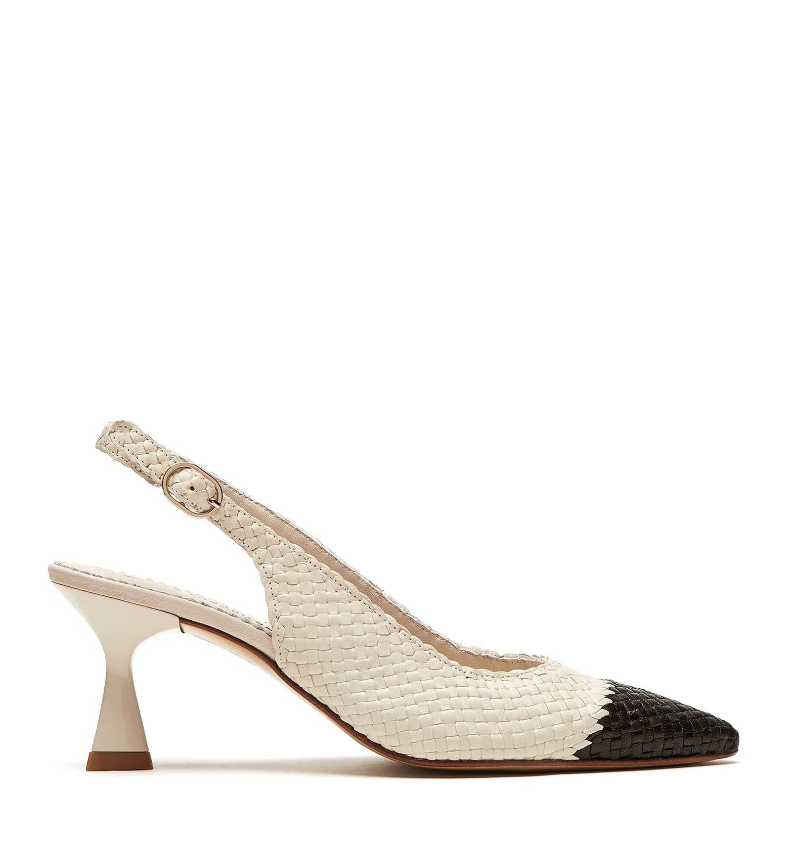 PARLOUR SLINGBACK WOVEN LEATHER PUMP sold by La CANADIENNE