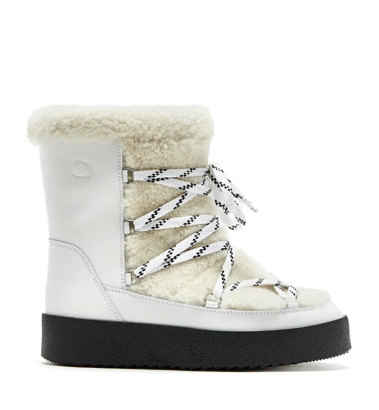 ELOISE SHEARLING-LINED LEATHER BOOT sold by La CANADIENNE