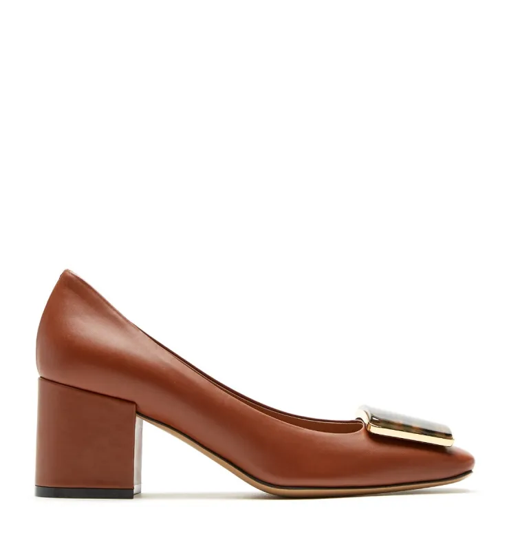 ALANA LEATHER BLOCK HEEL PUMP sold by La CANADIENNE